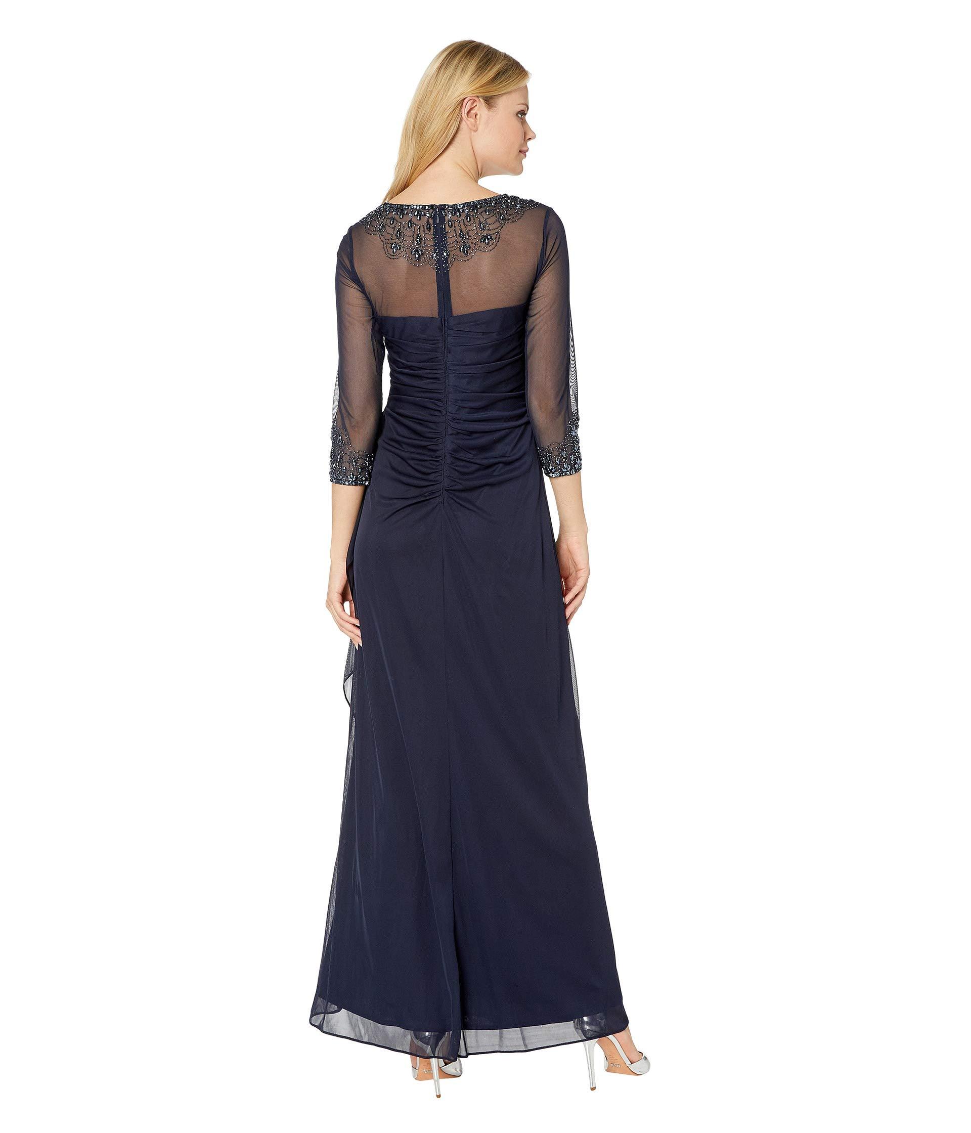 Alex Evenings Synthetic Long A-line Dress With Beaded Sweetheart ...