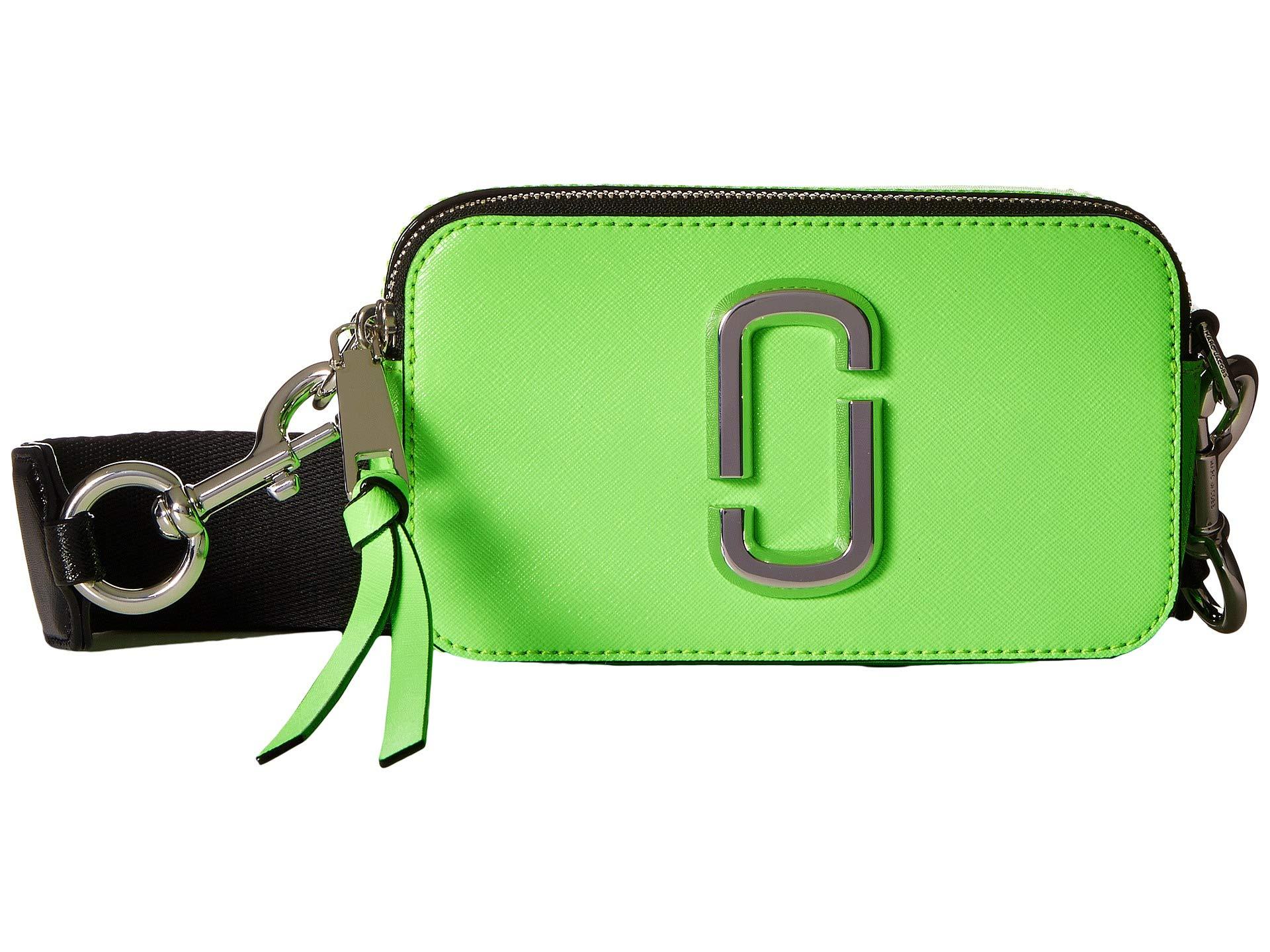 Marc Jacobs The Snapshot Fluoro Leather Camera Bag in Bright Green 