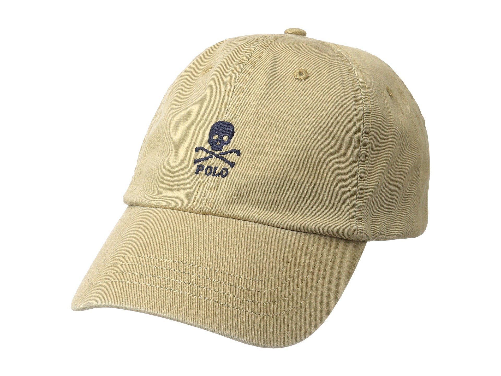 Polo Ralph Lauren Classic Sport Skull Chino Hat (luxury Tan) Caps 