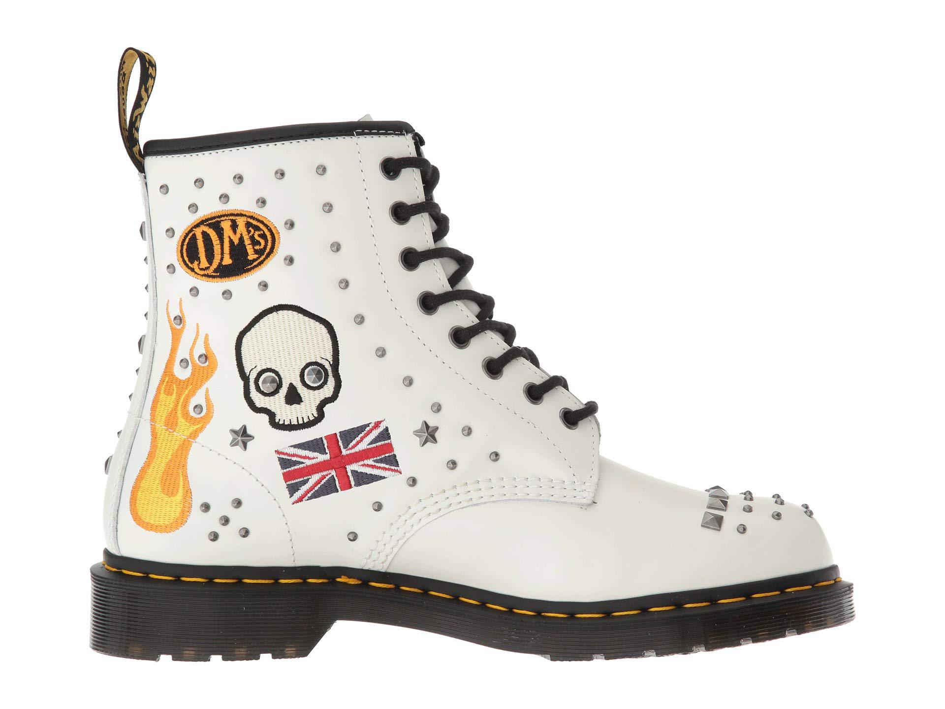 dr martens rock and roll white