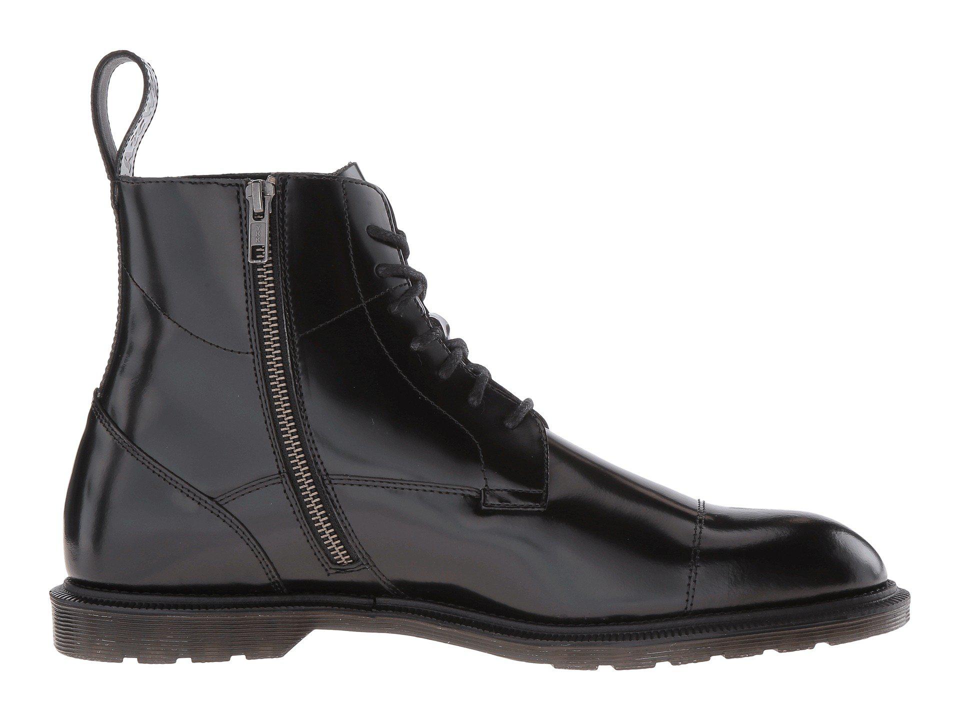 mens boots with laces and zipper