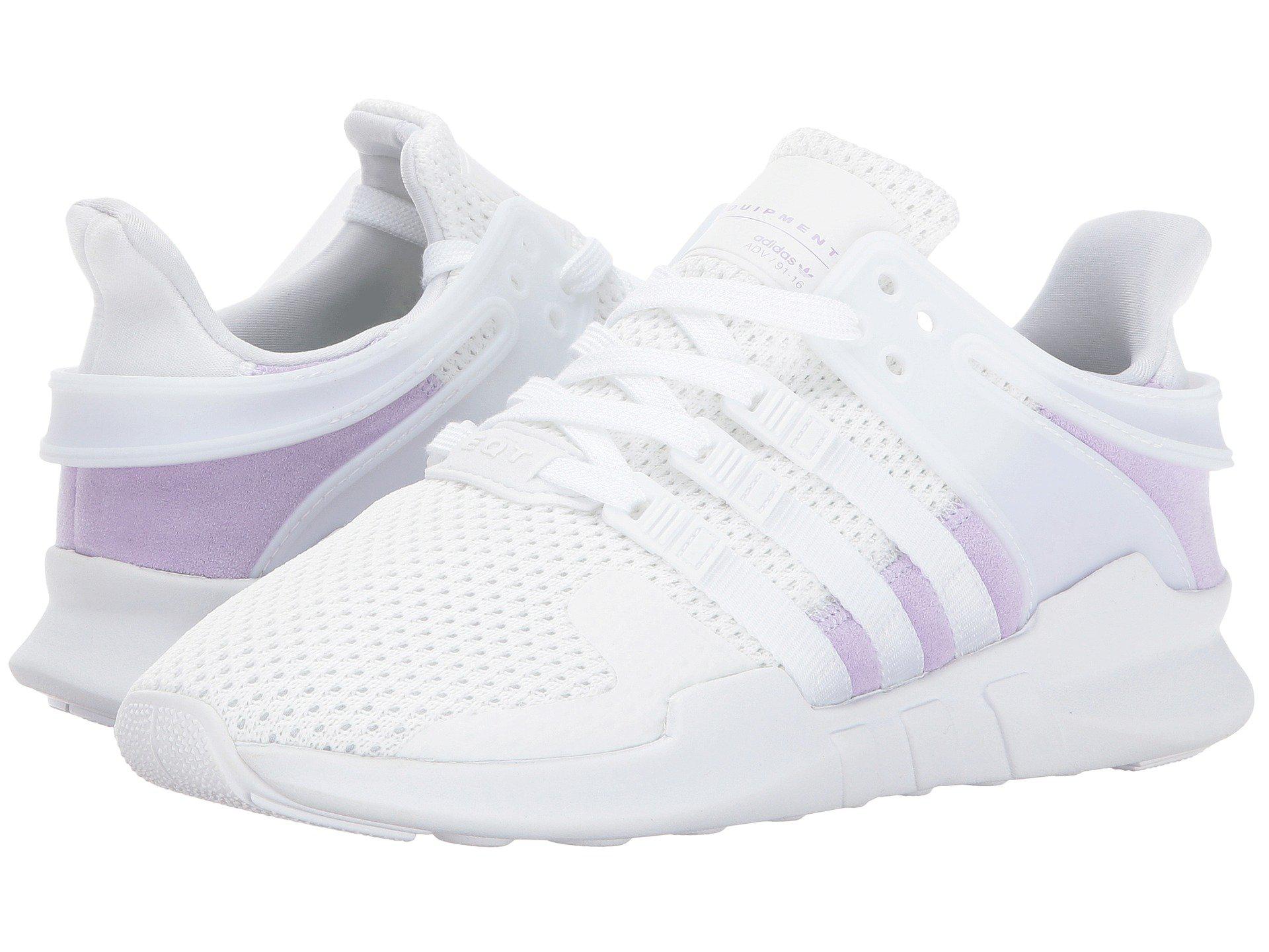 adidas Originals Synthetic Eqt Support Adv (white/white/purple ...