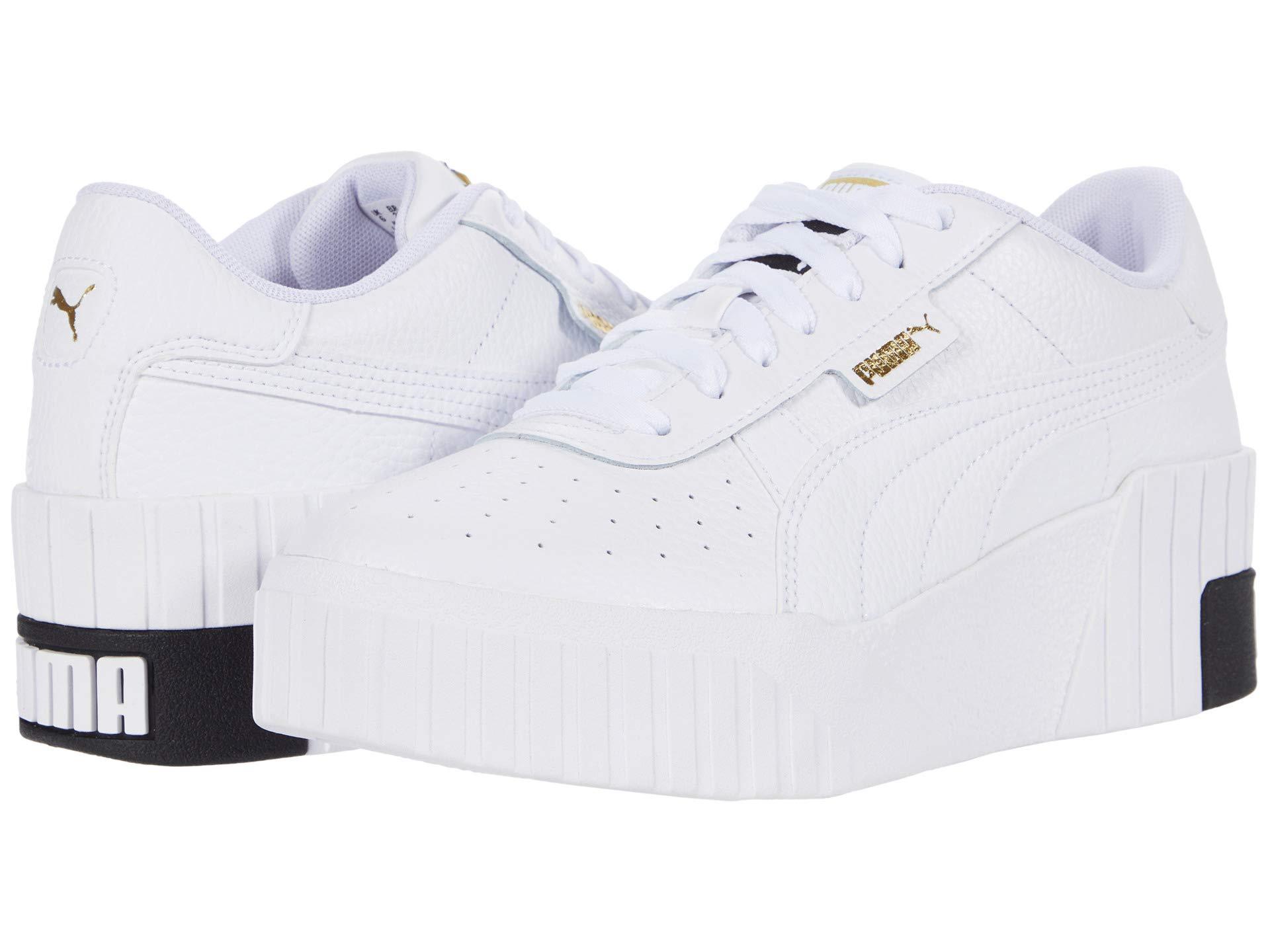 puma cali white patent