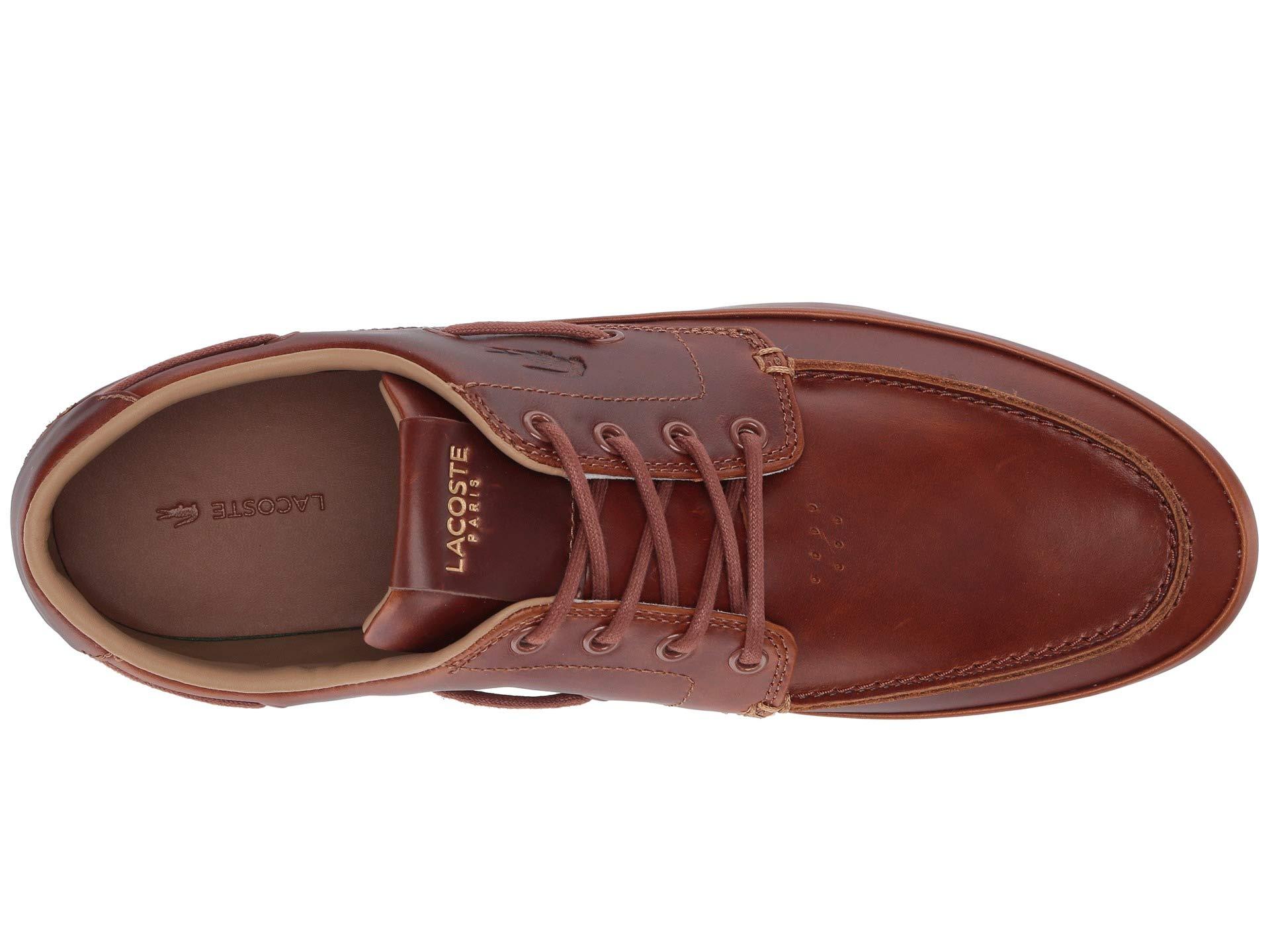 lacoste brown marina trainers