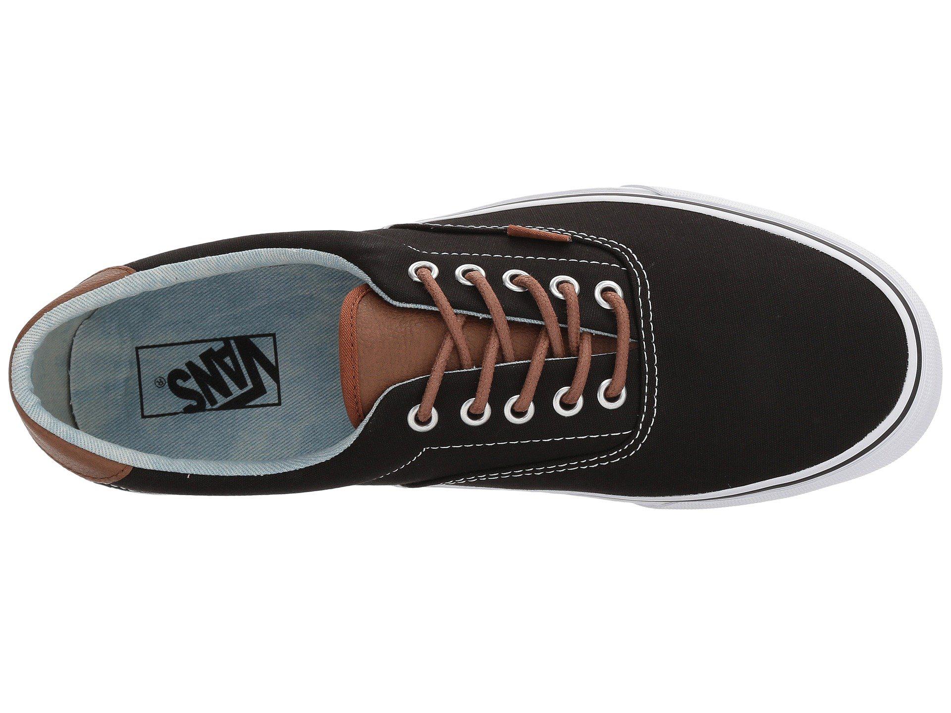 Vans Canvas Era ((c&l) Cornstalk/acid Denim) Skate Shoes in (c&l) Black/Acid Denim (Black) for Men - Lyst