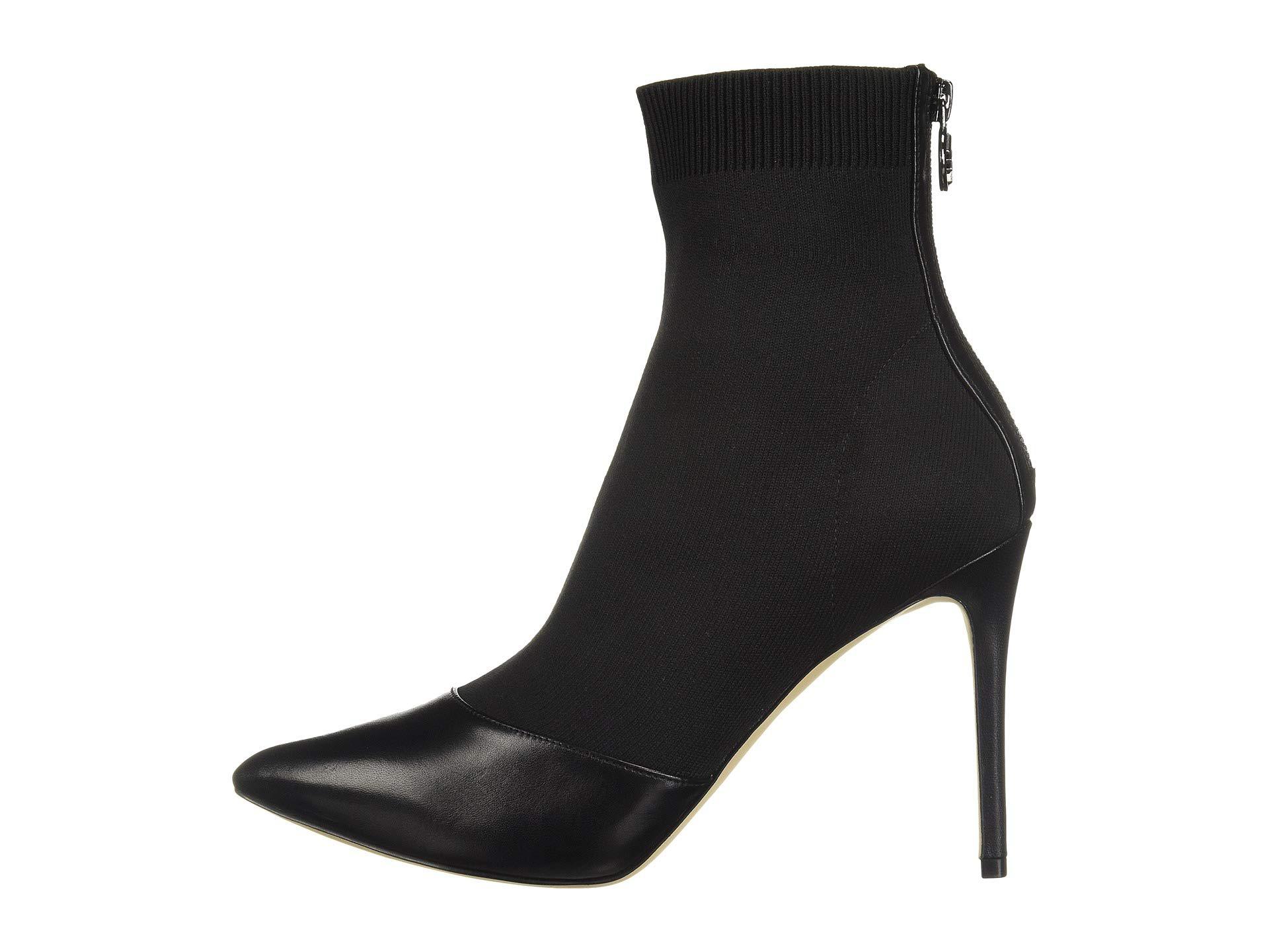 michael michael kors vicky logo tape knit ankle boot