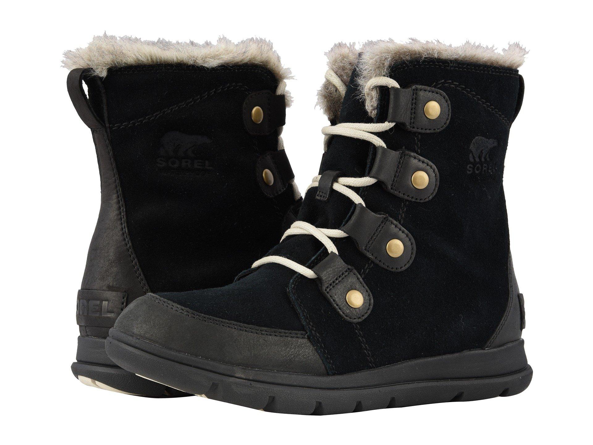 Sorel Leather Explorer Joan in Black Lyst