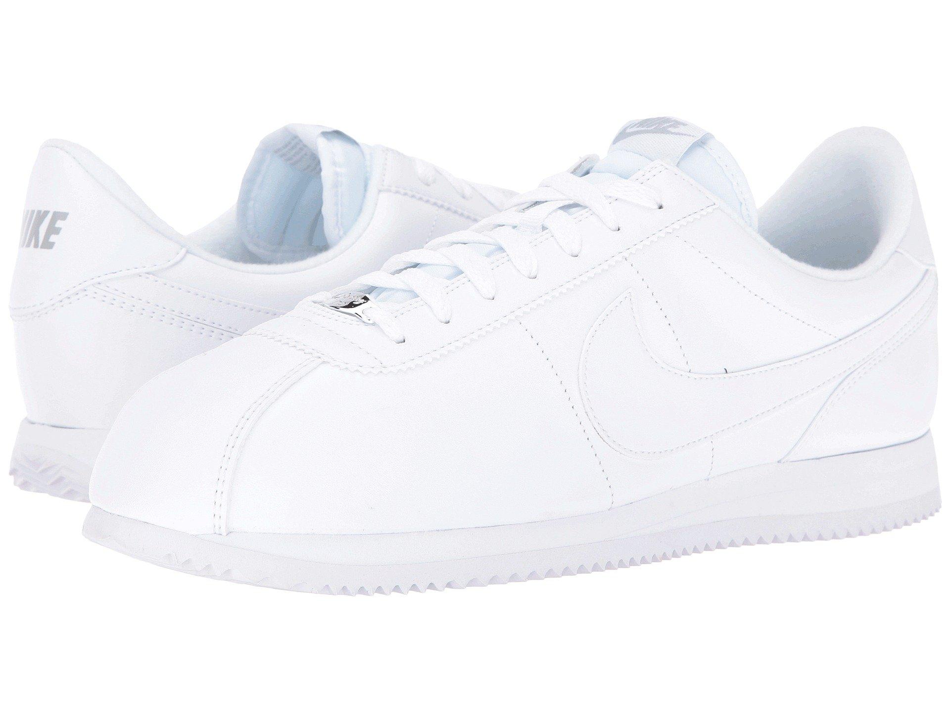 Nike Cortez Leather (white/wolf Grey/metallic Silver/white) Men's Shoes for  Men | Lyst