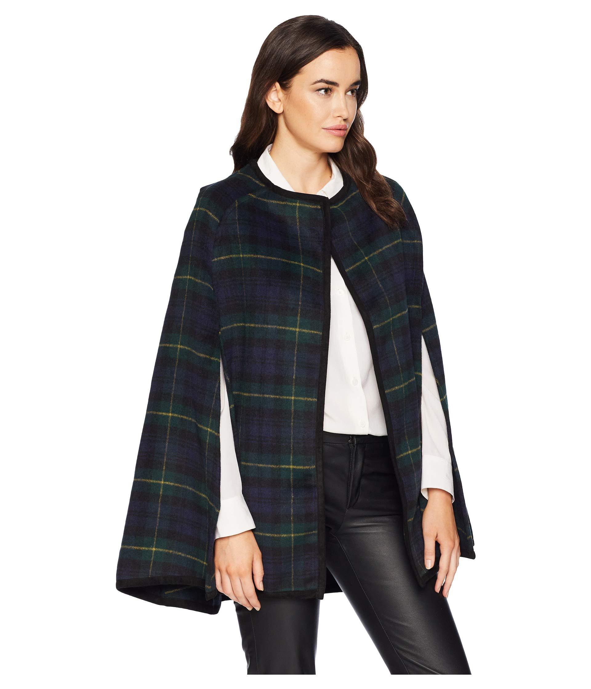 Lauren by Ralph Lauren Tartan Plaid Cape (blackwatch) Women's Clothing |  Lyst