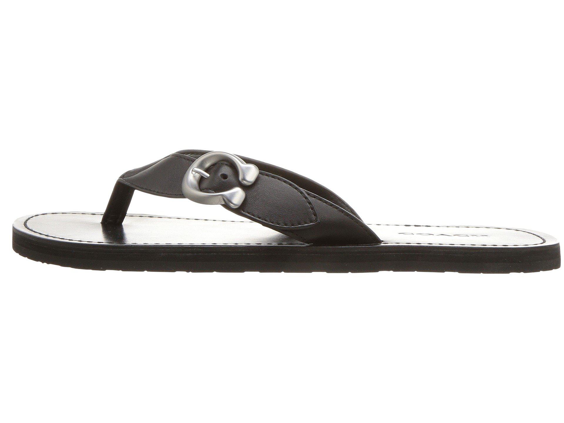 COACH C Buckle Flip-flop (black) Men's Shoes for Men - Lyst