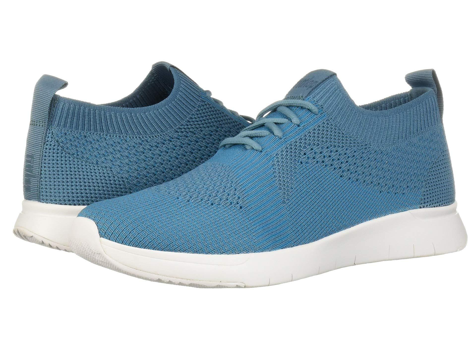 Fitflop Rubber Marble Knit Slip-on Sneaker in Teal/Turquoise (Blue ...