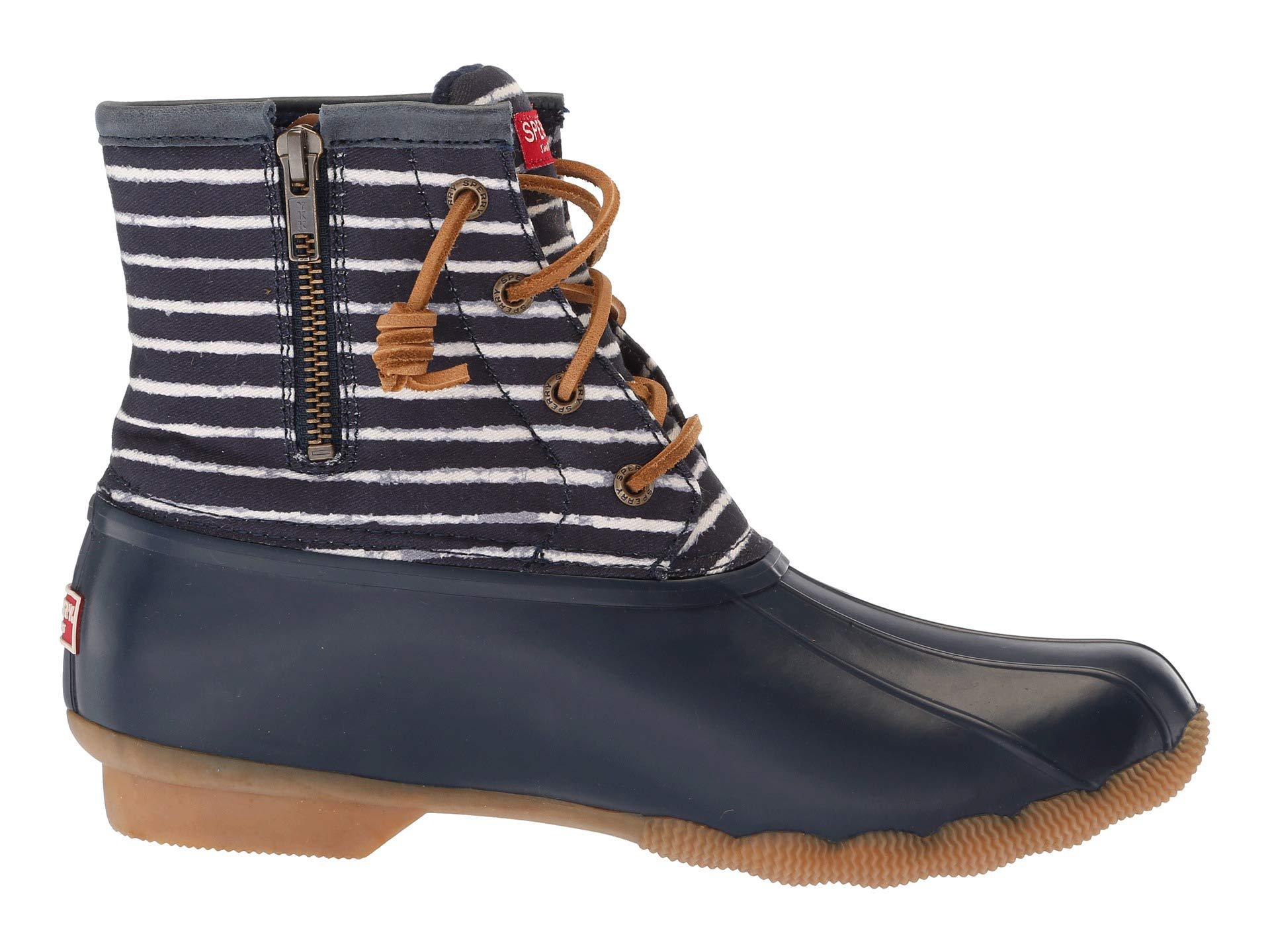 women's saltwater indigo stripe duck boot
