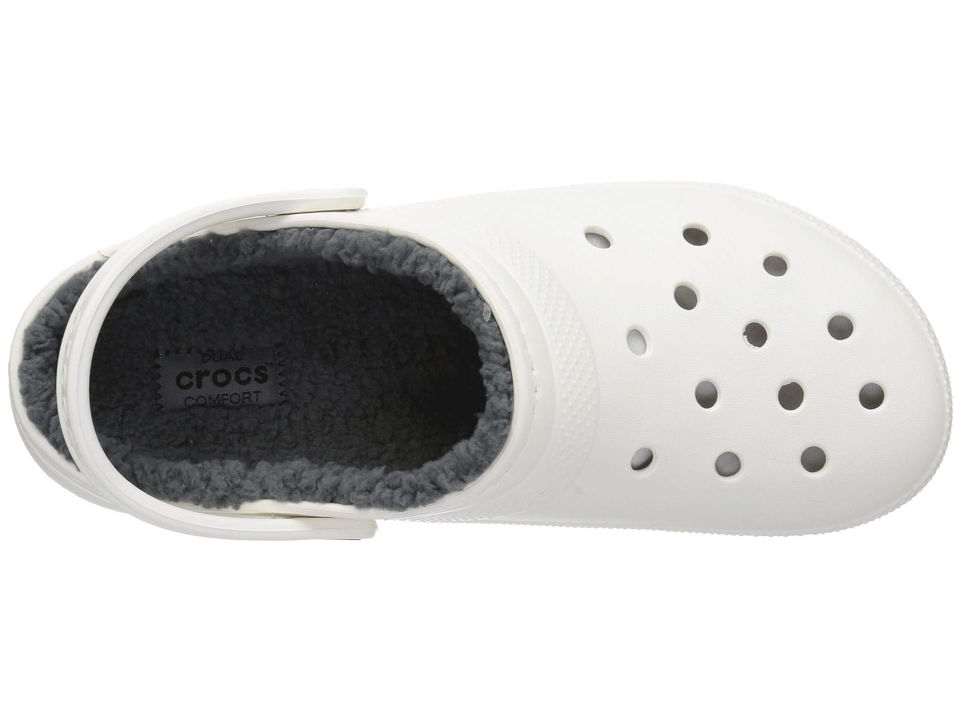 white crocs fuzzy