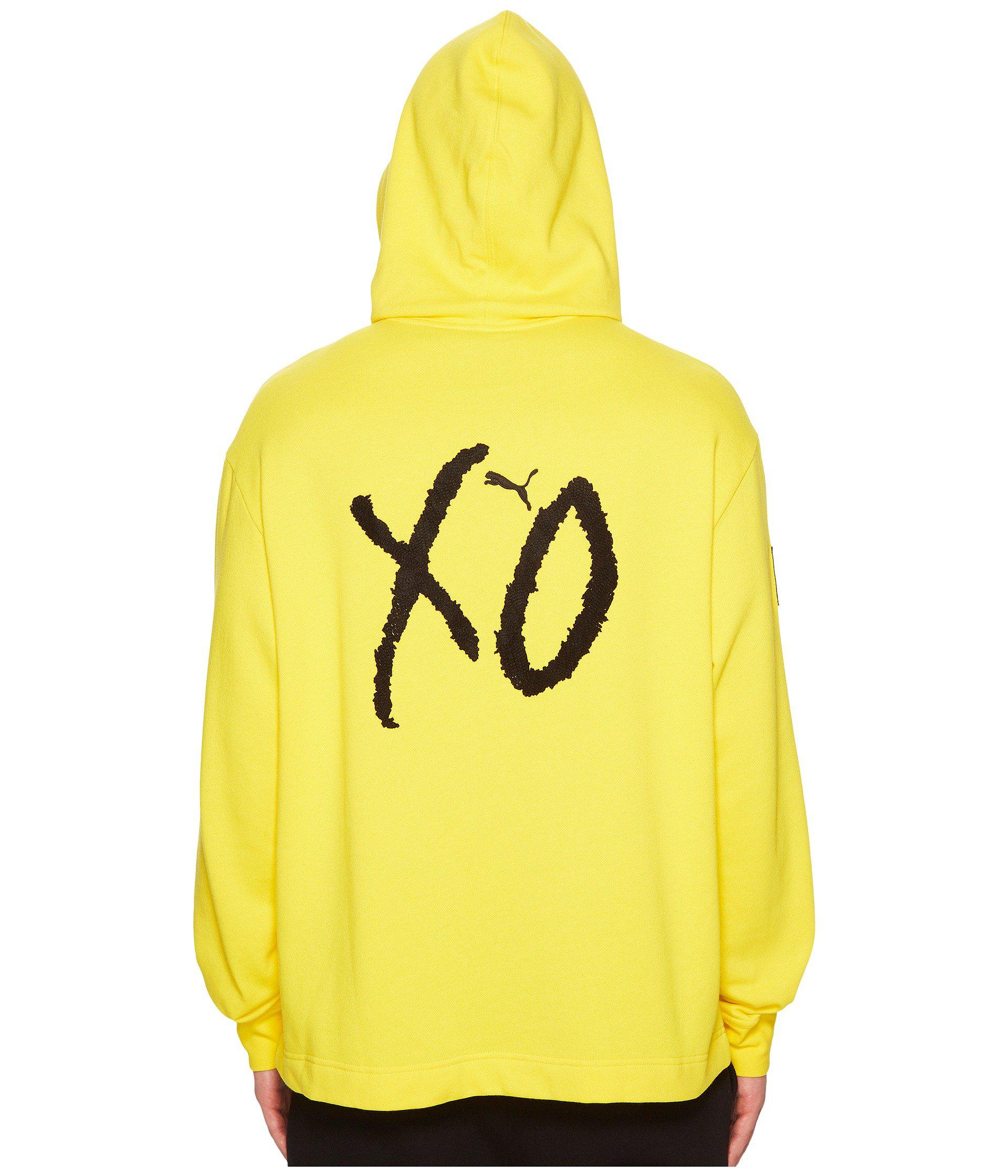 yellow xo hoodie