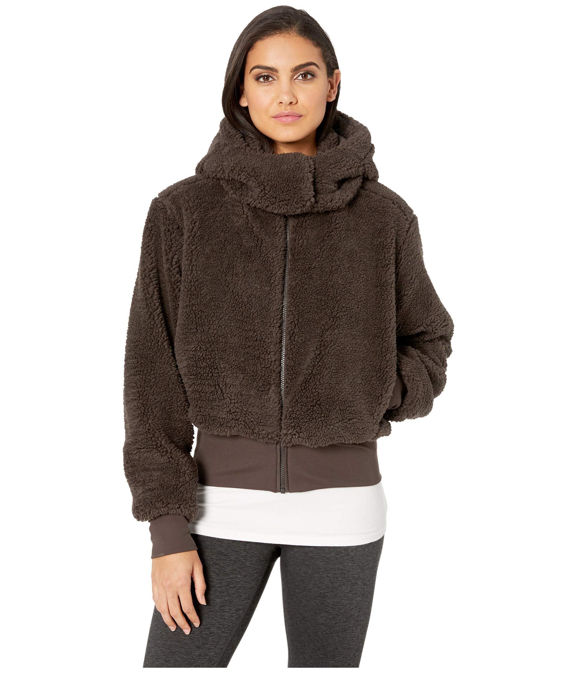 Alo Yoga Foxy Sherpa Jacket (dark Coco) Coat in Brown