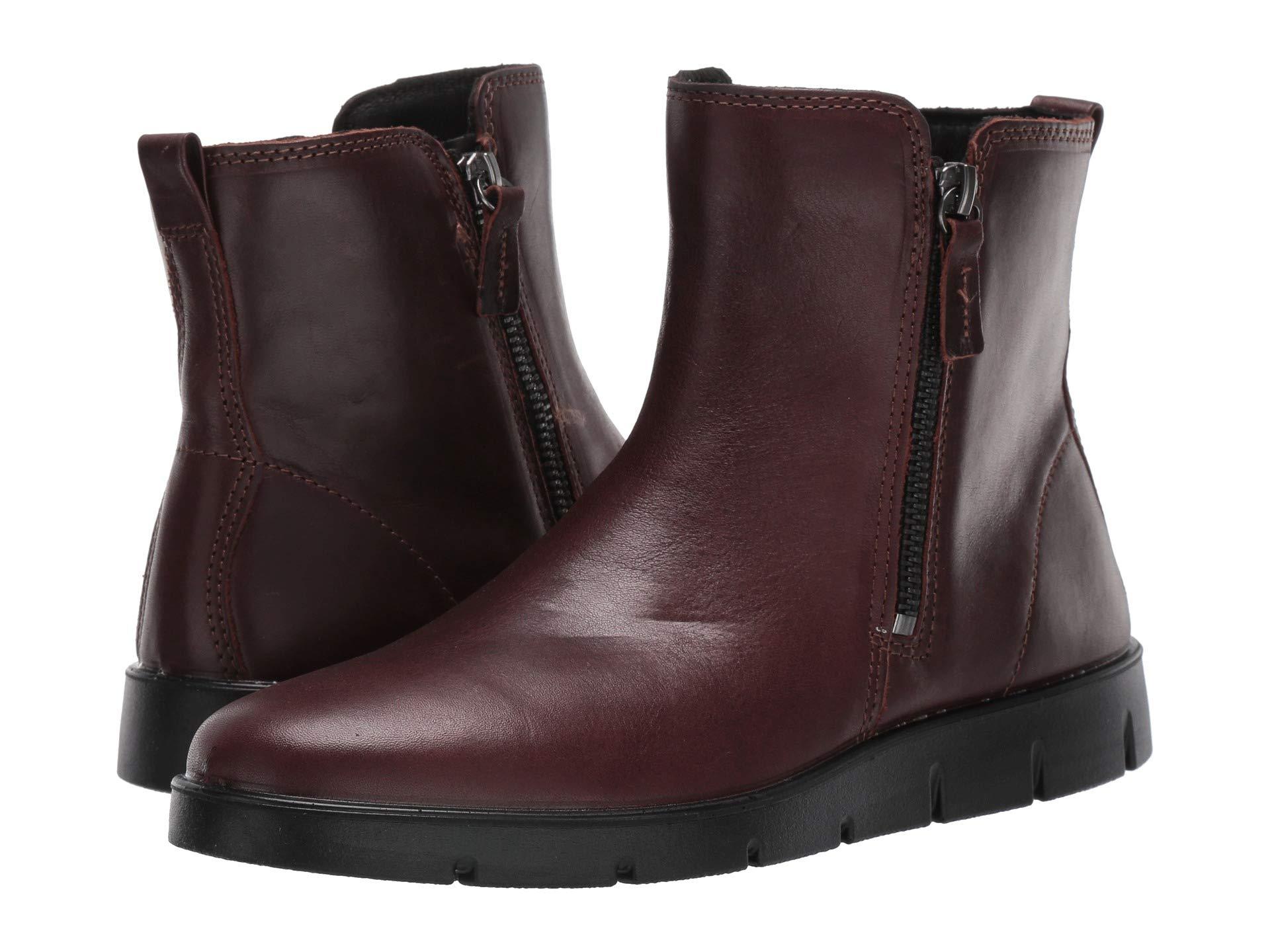 Ecco Leather Bella Zip Boot in Brown Lyst