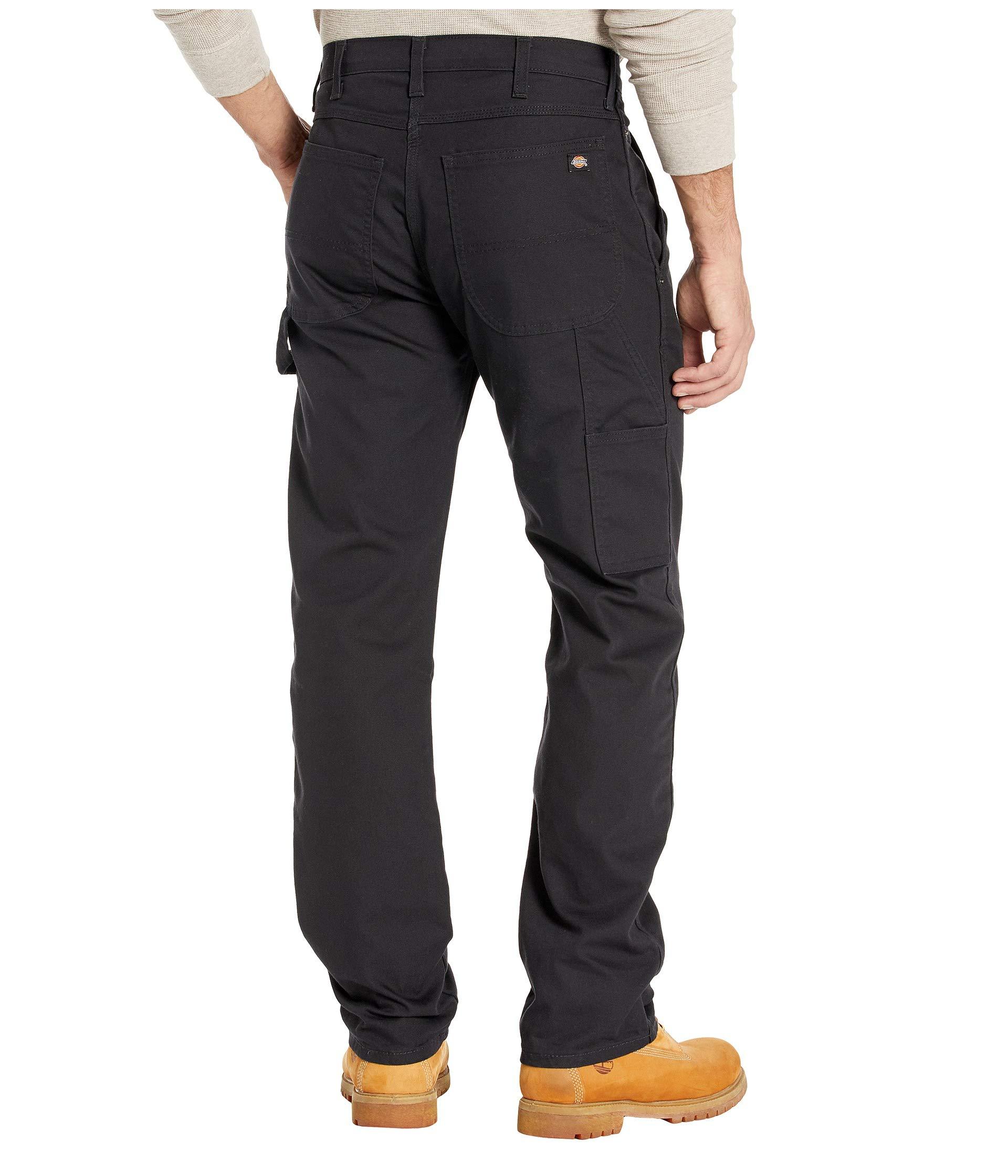 Dickies Cotton Stretch Duck Carpenter Pants in Black for Men - Lyst