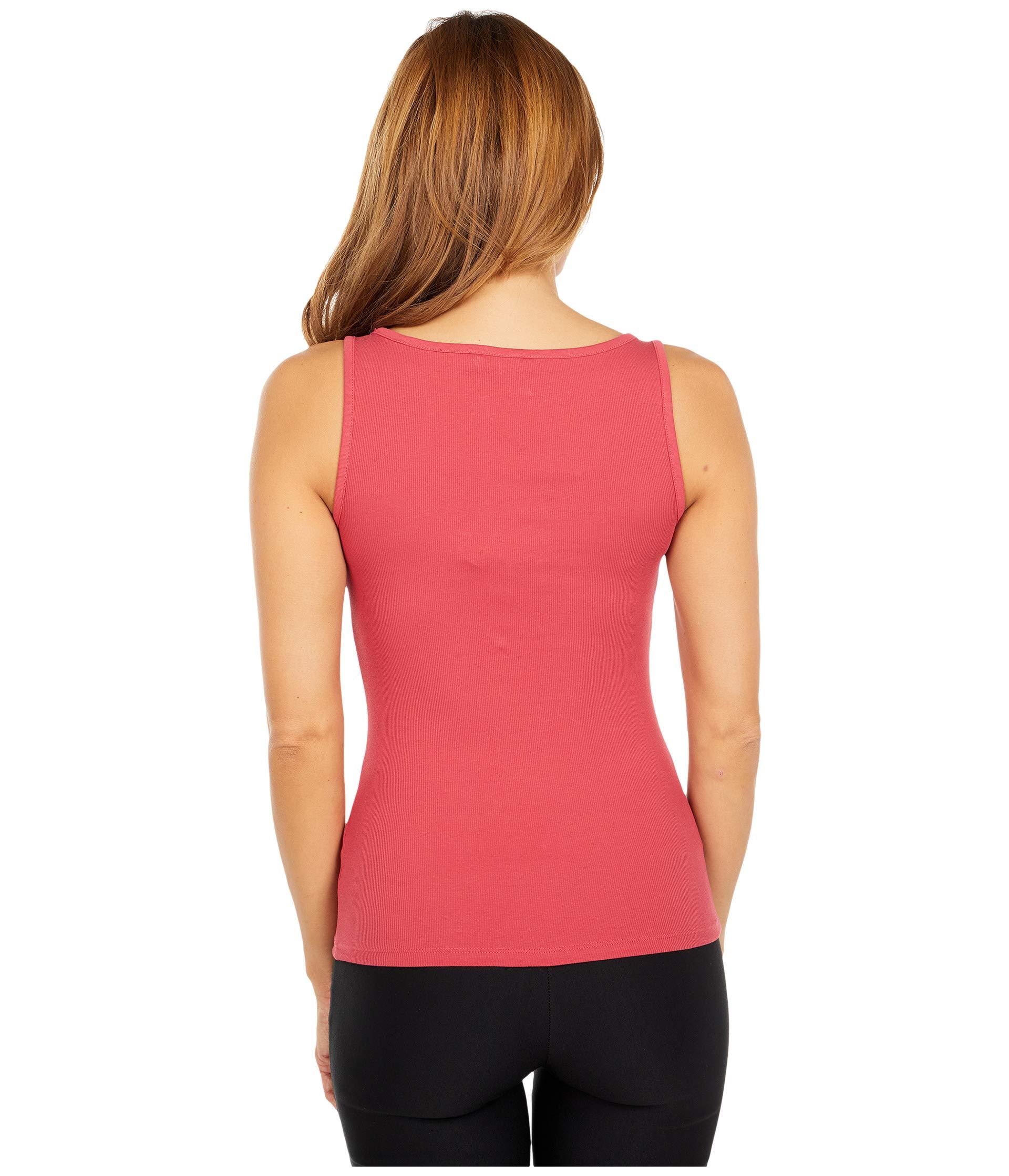 Lauren by Ralph Lauren Ribbed Stretch Cotton Tank Top in Pink - Lyst