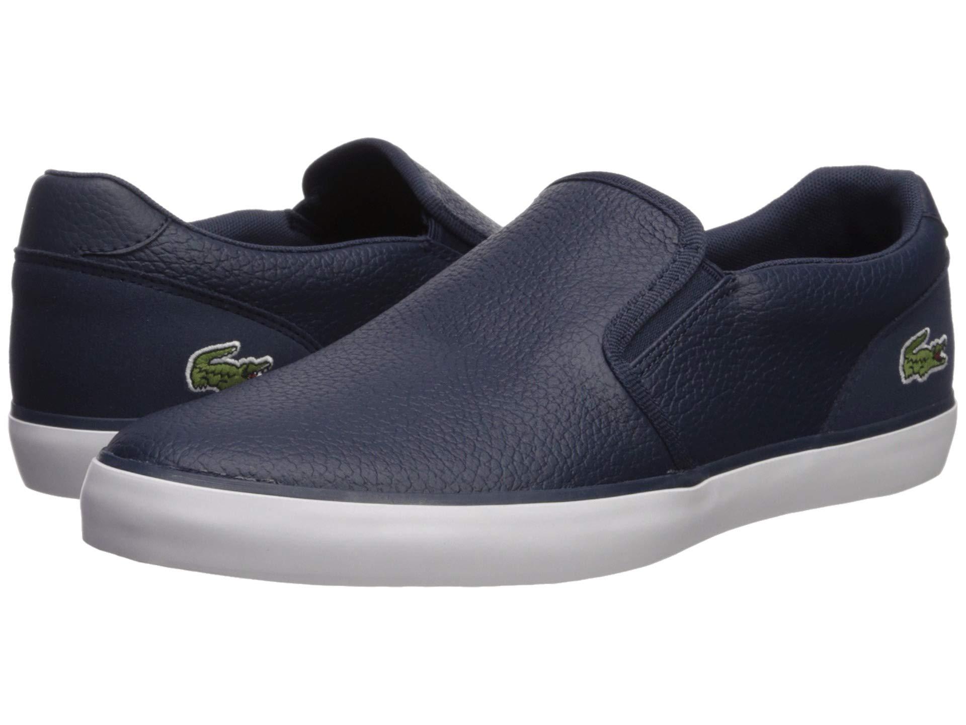 Lacoste Rubber Tatalya Leather Slip-on Sneaker in Navy/White (Blue) for ...