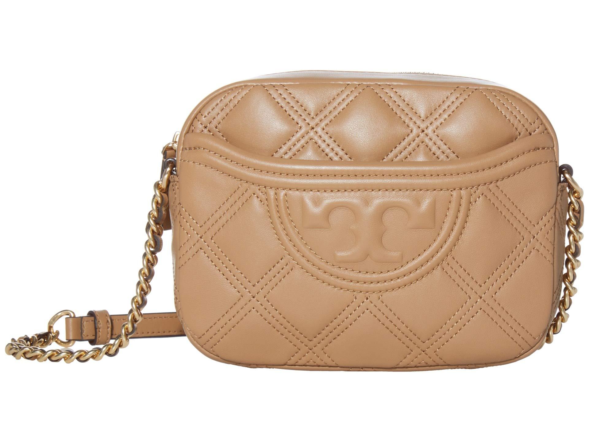 Tory Burch Leather Fleming Soft Camera Bag in Natural Lyst
