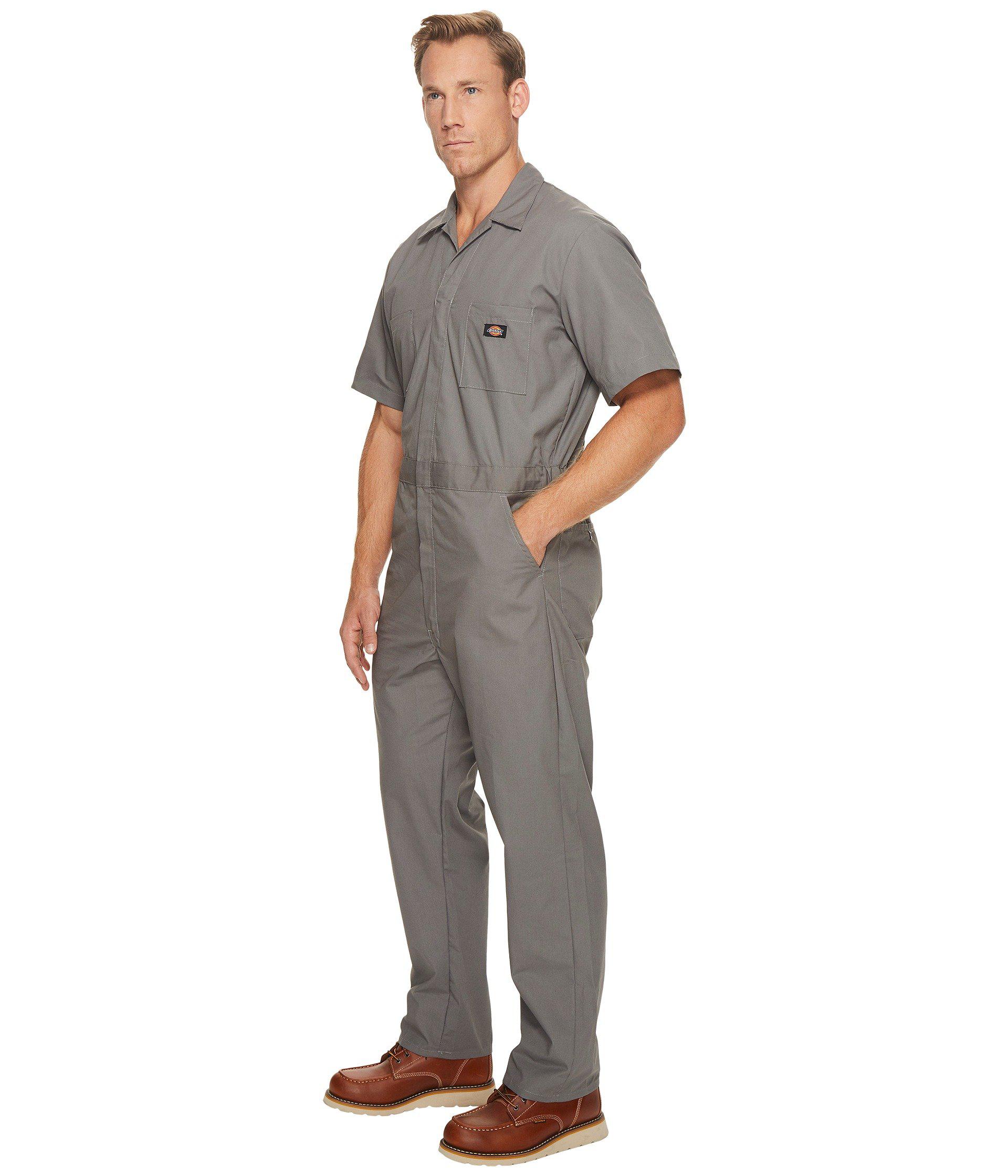 Dickies Synthetic Short Sleeve Coveralls in Gray for Men - Lyst