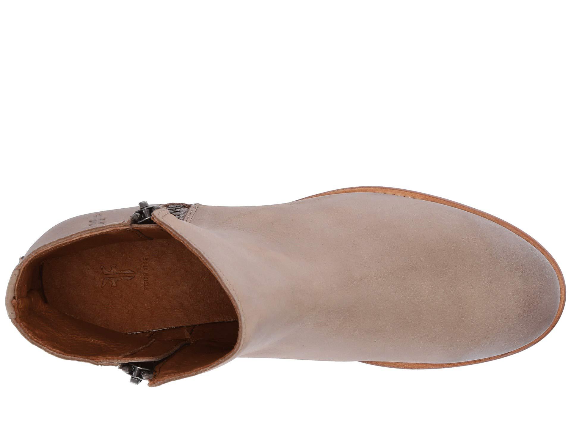 frye carly double zip bootie