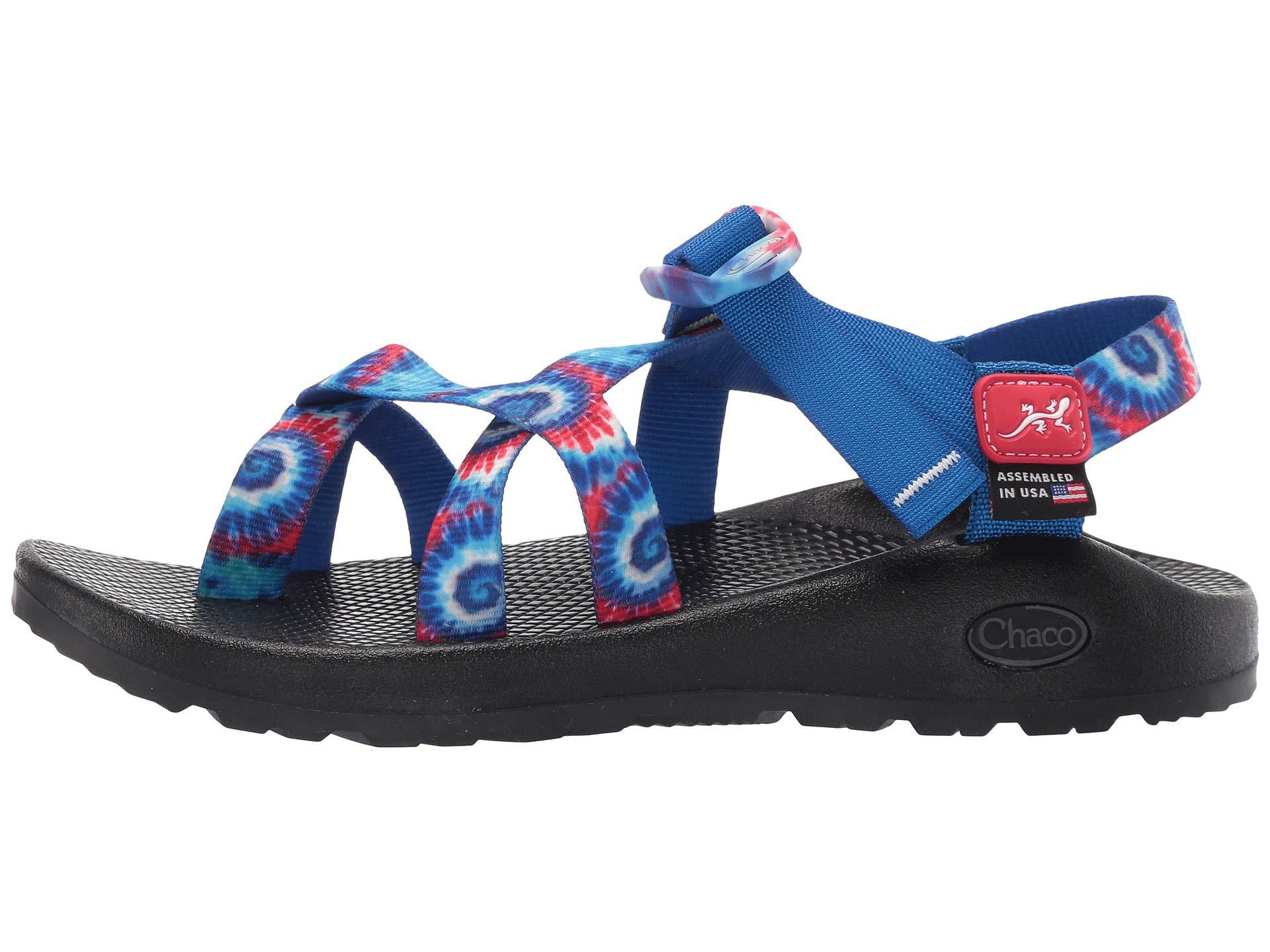 red white and blue chacos