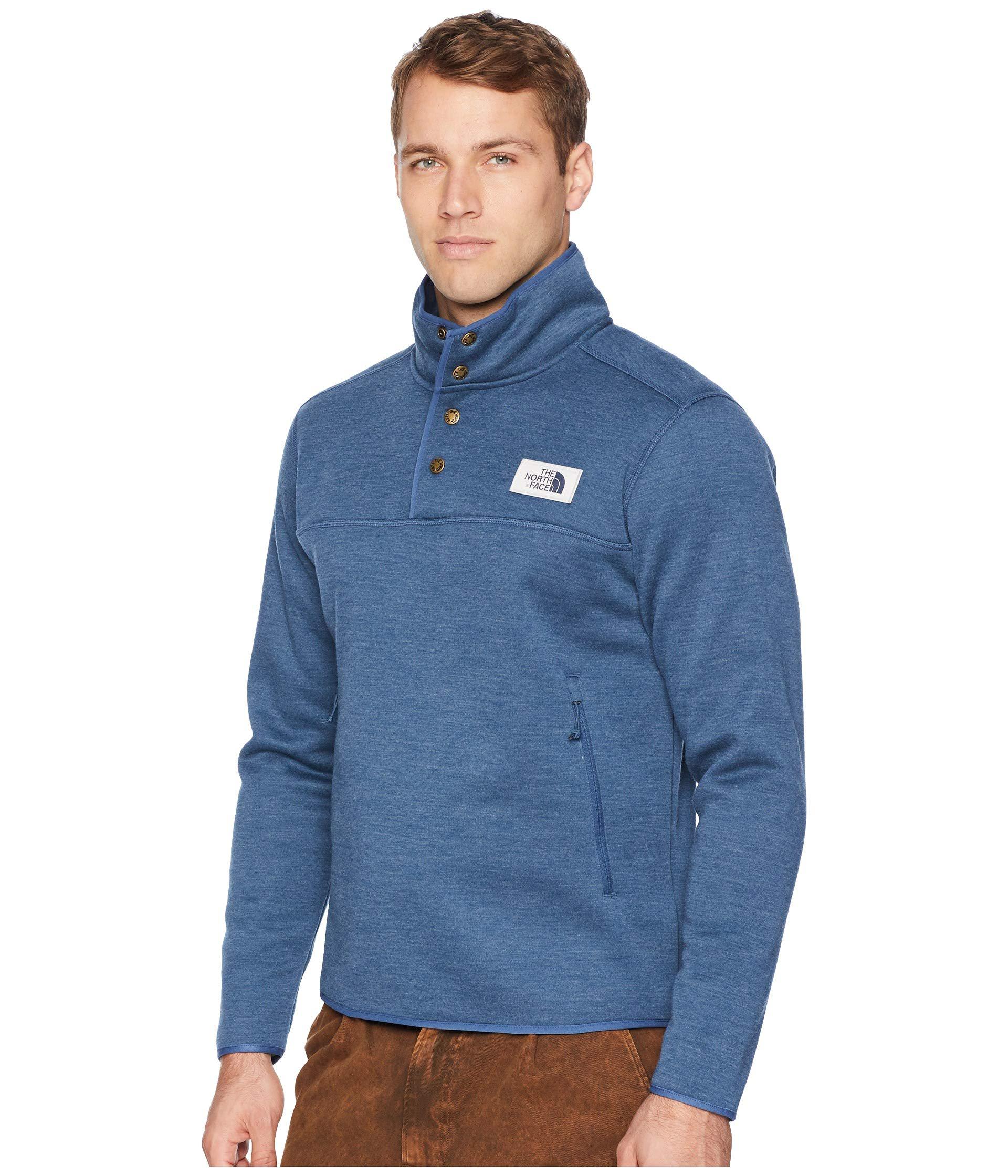 Lyst - The North Face Sherpa Patrol 1/4 Snap Pullover (shady Blue ...