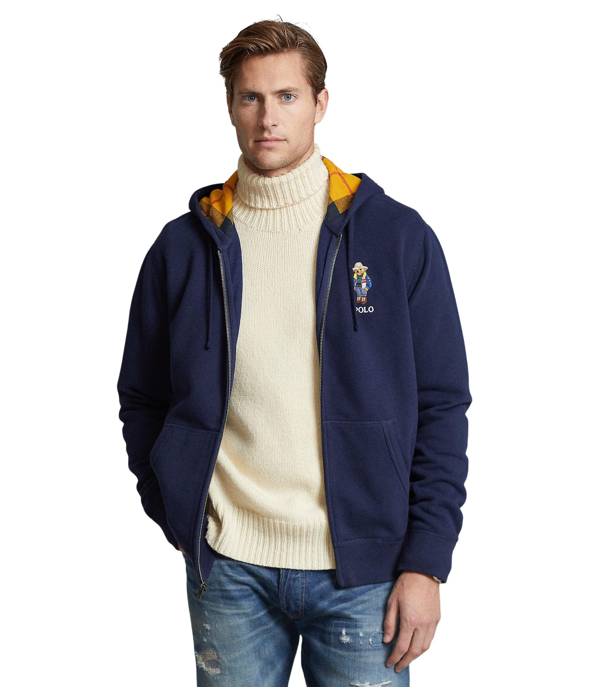 Polo Ralph Lauren Polo Bear Fleece Full Zip Hoodie in Blue for Men Lyst