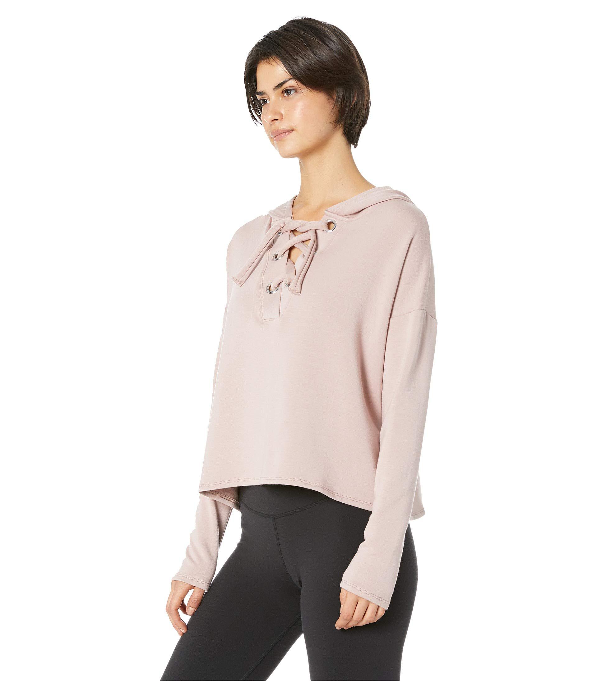 beyond yoga over tied cropped pullover