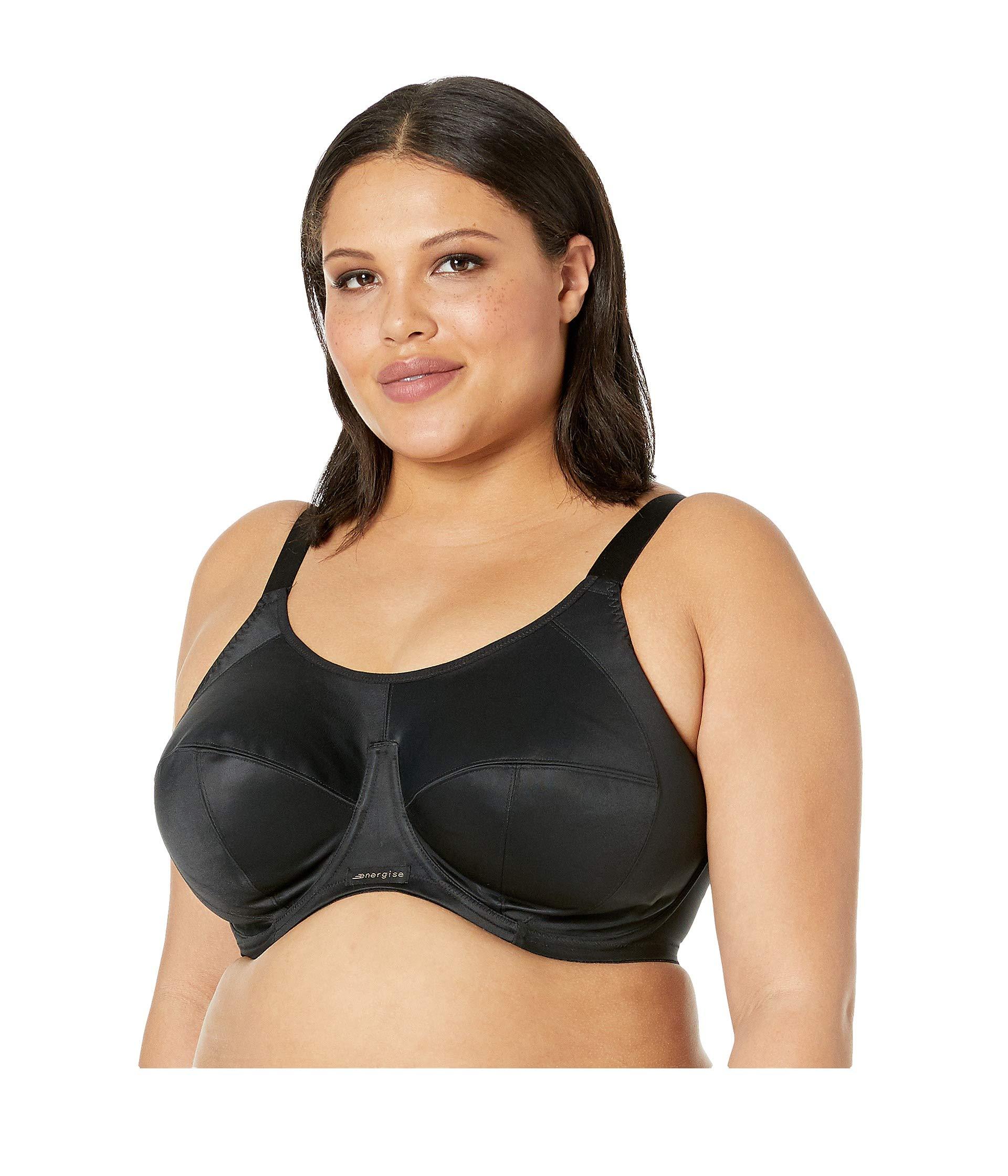 Elomi Synthetic Energise Underwire Sport Bra With J Hook in Black Lyst