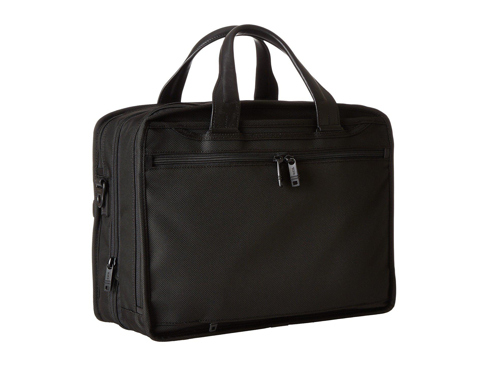Tumi Leather Alpha 2 Expandable Organizer Laptop Brief (black) Computer Bags for Men Lyst