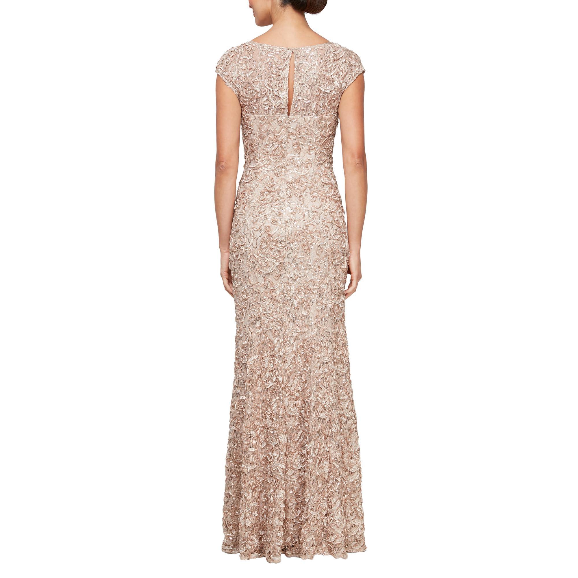 Alex evenings floral soutache gown cheap