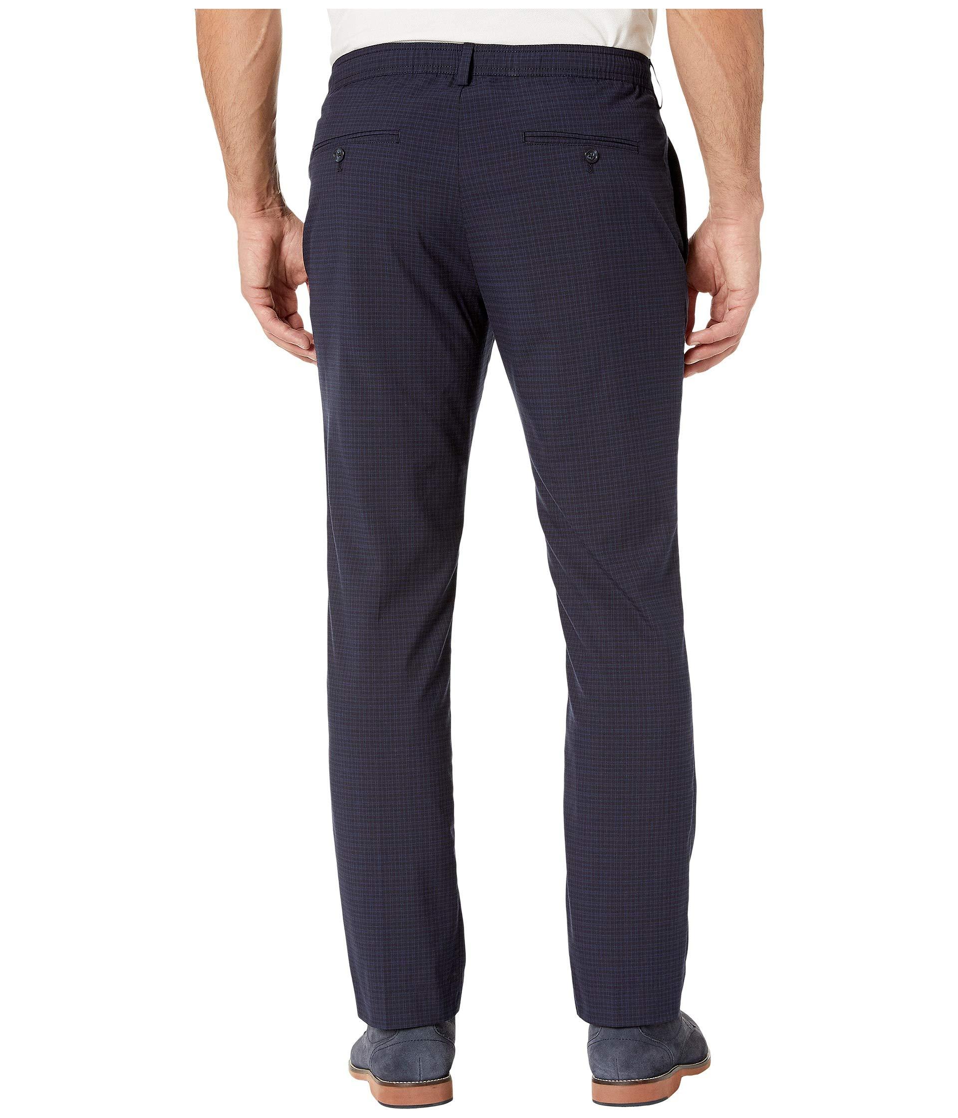 Perry Ellis Portfolio Synthetic Slim Fit Mini Check Stretch Pants in ...