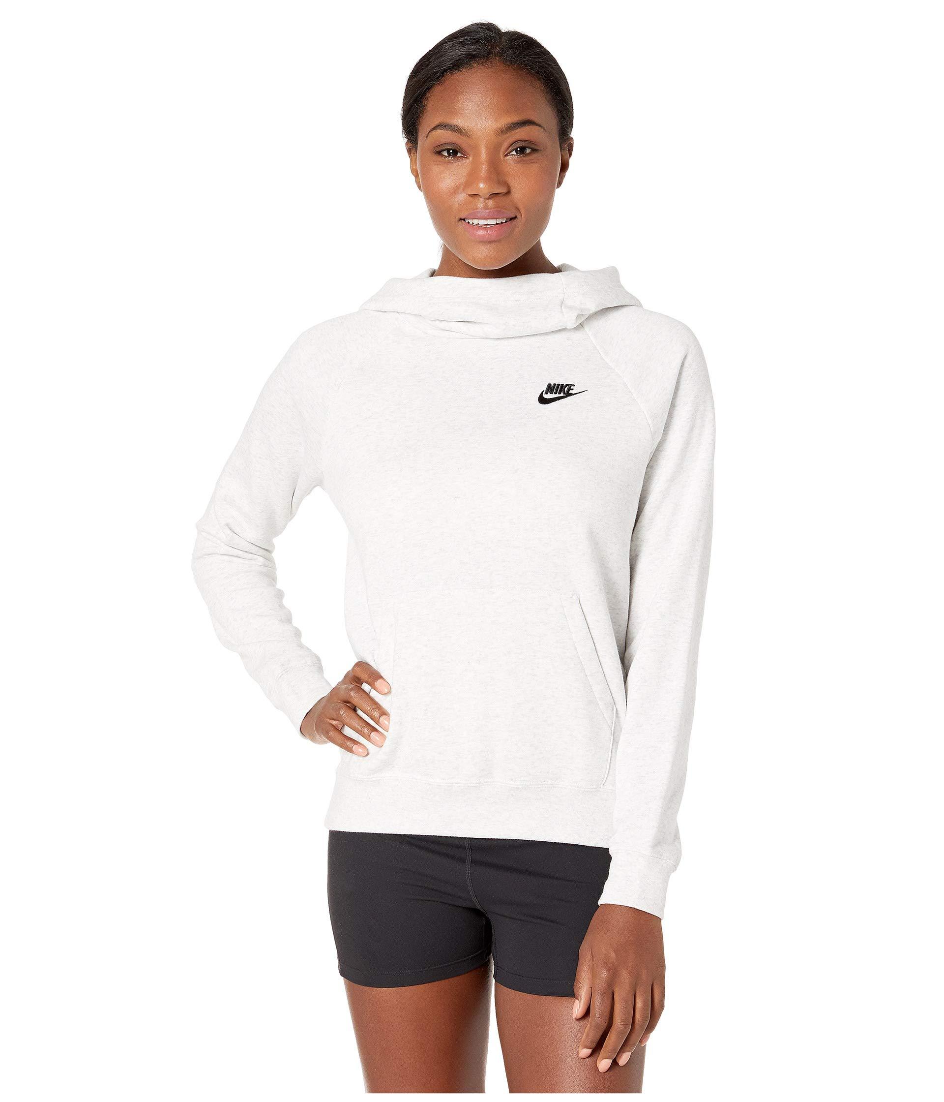 Nike Nsw Essential Funnel Pullover Fleece in Gray - Lyst