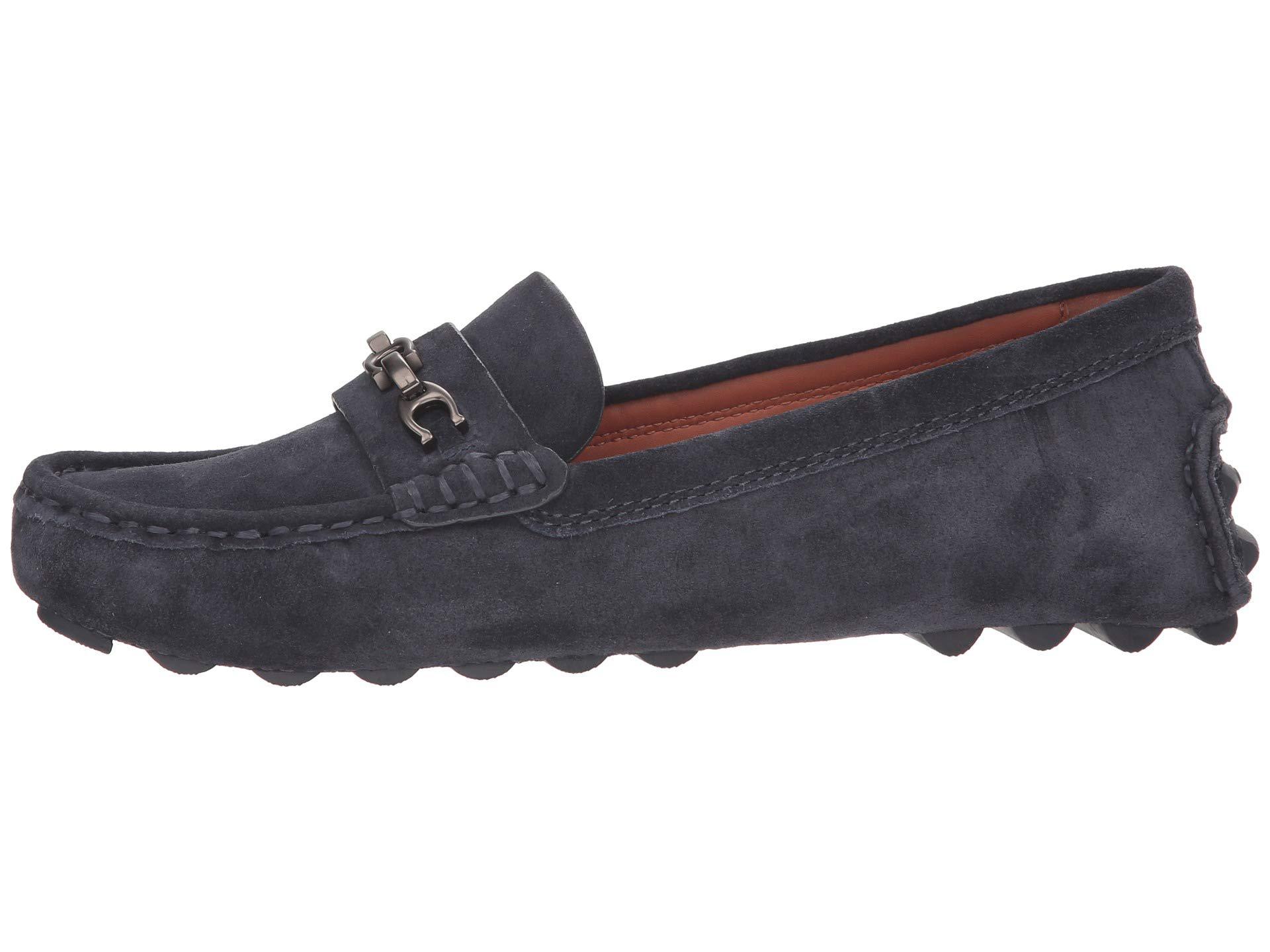 coach navy loafers