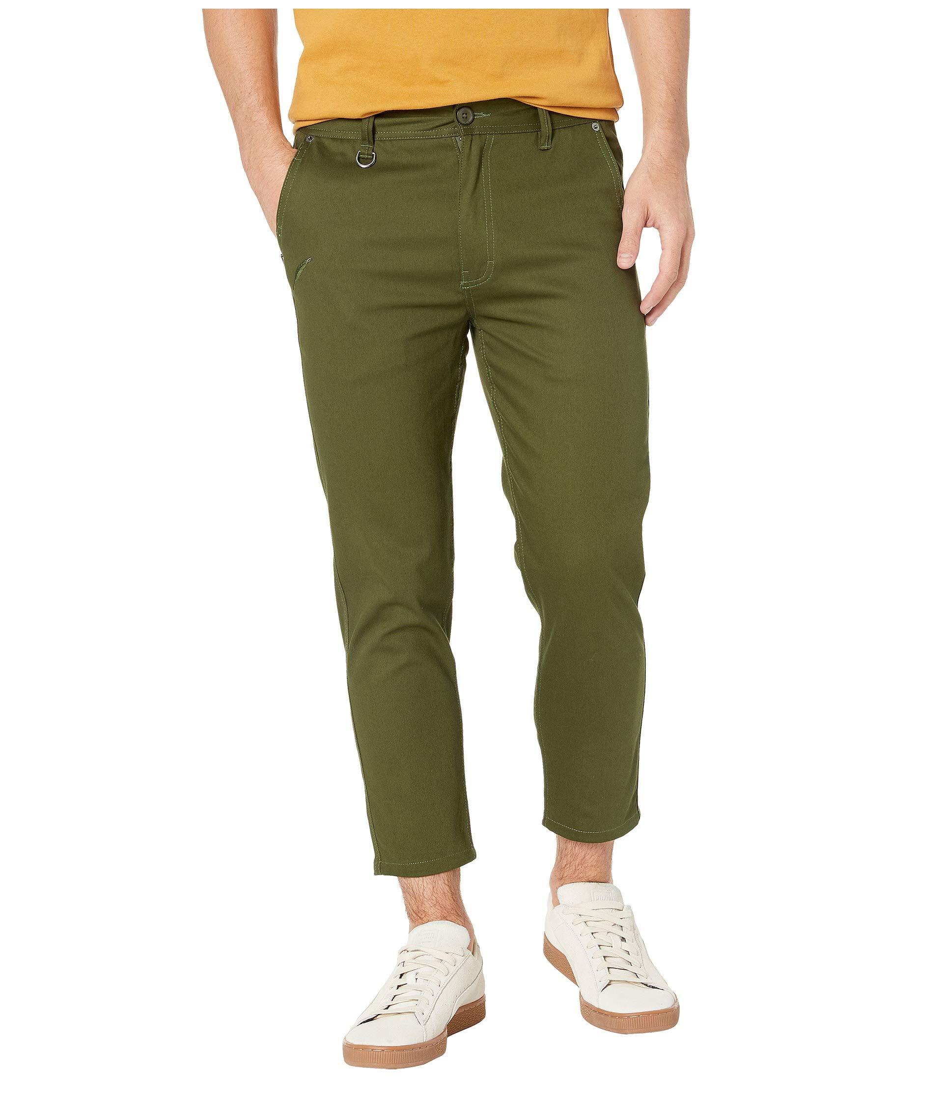 Publish Cotton Premium Stretch Twill Fabric Ankle Fit Pants in Olive ...