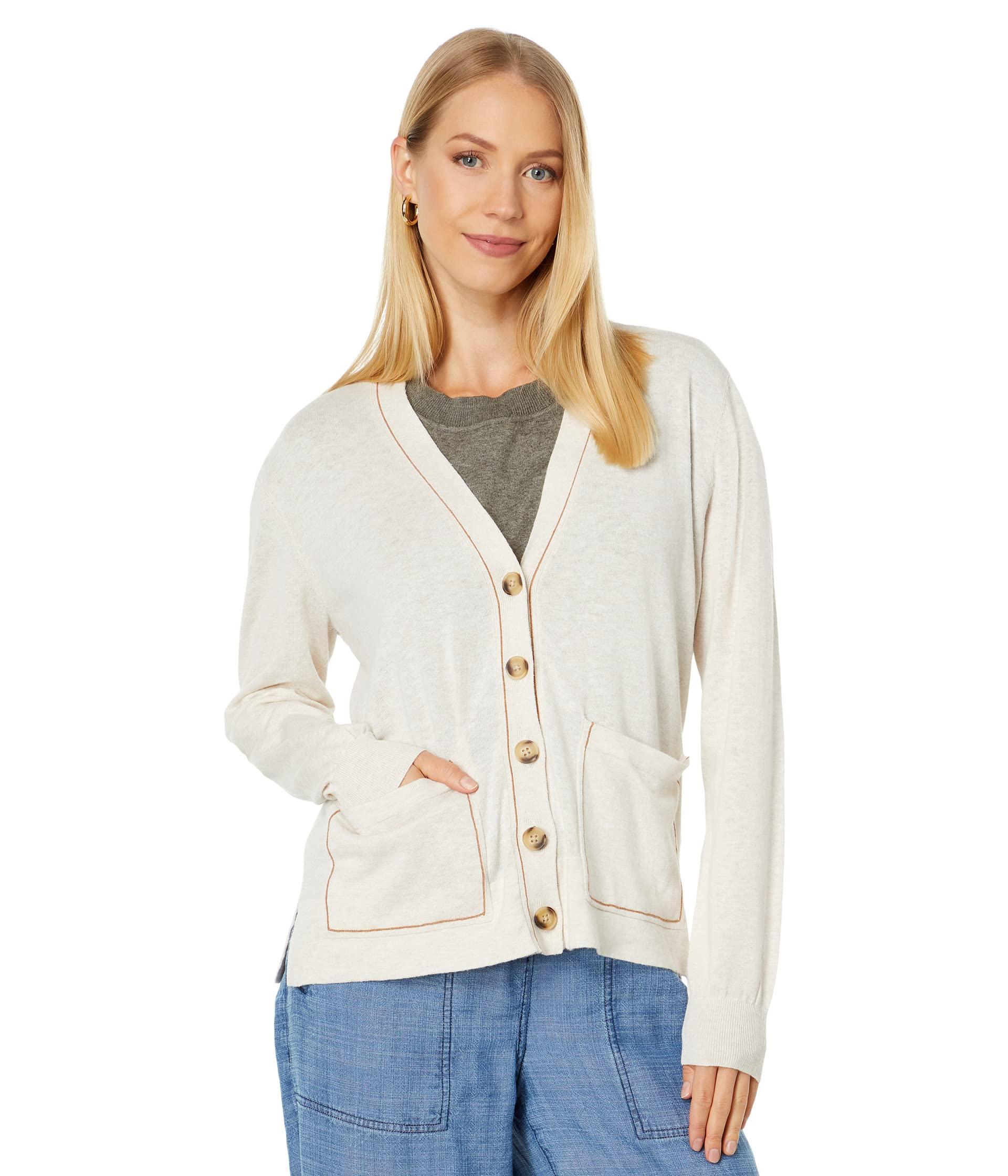 Lilla P Cotton Easy Cardigan Sweater in 