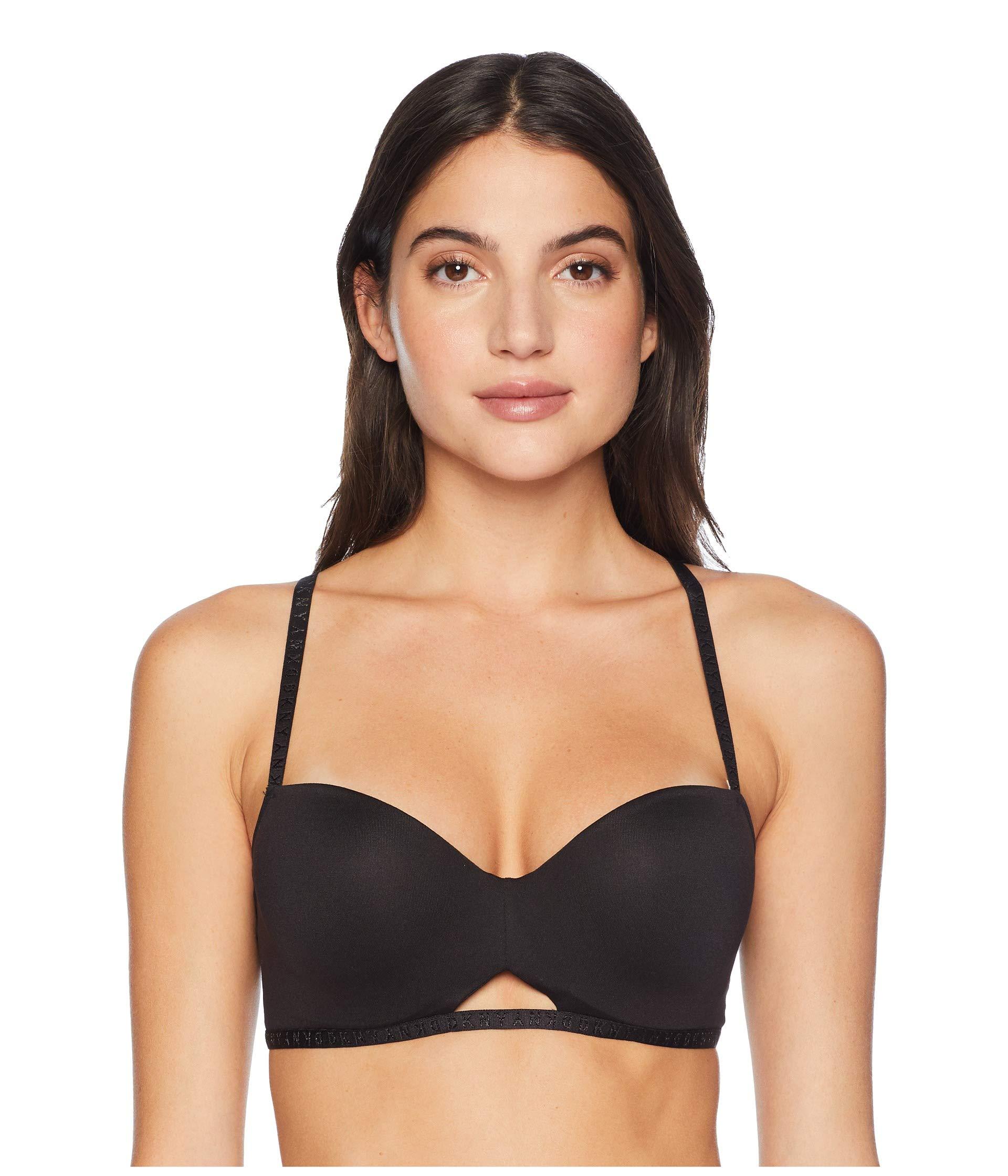 DKNY Synthetic Seamless Litewear Hidden Underwire Tshirt Bra in Black
