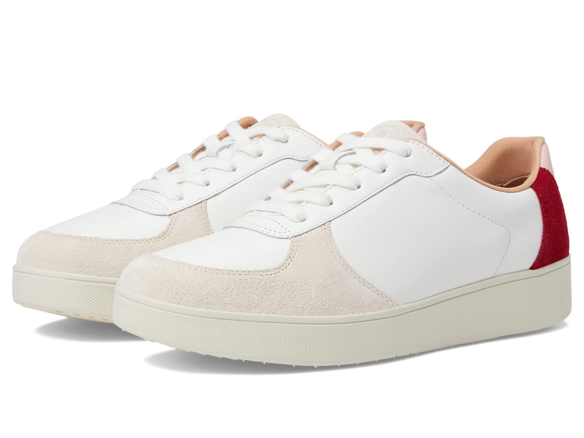 Fitflop Rally Leather/suede Panel Sneakers in White | Lyst