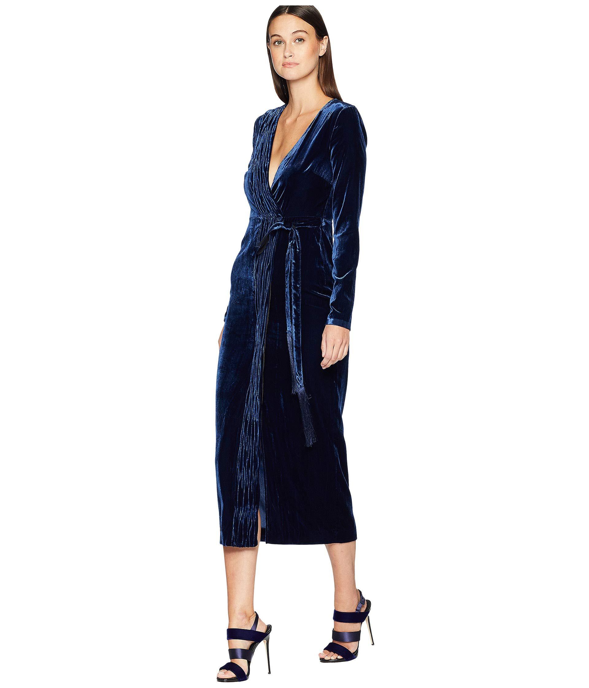 rachel zoe aly velvet wrap dress
