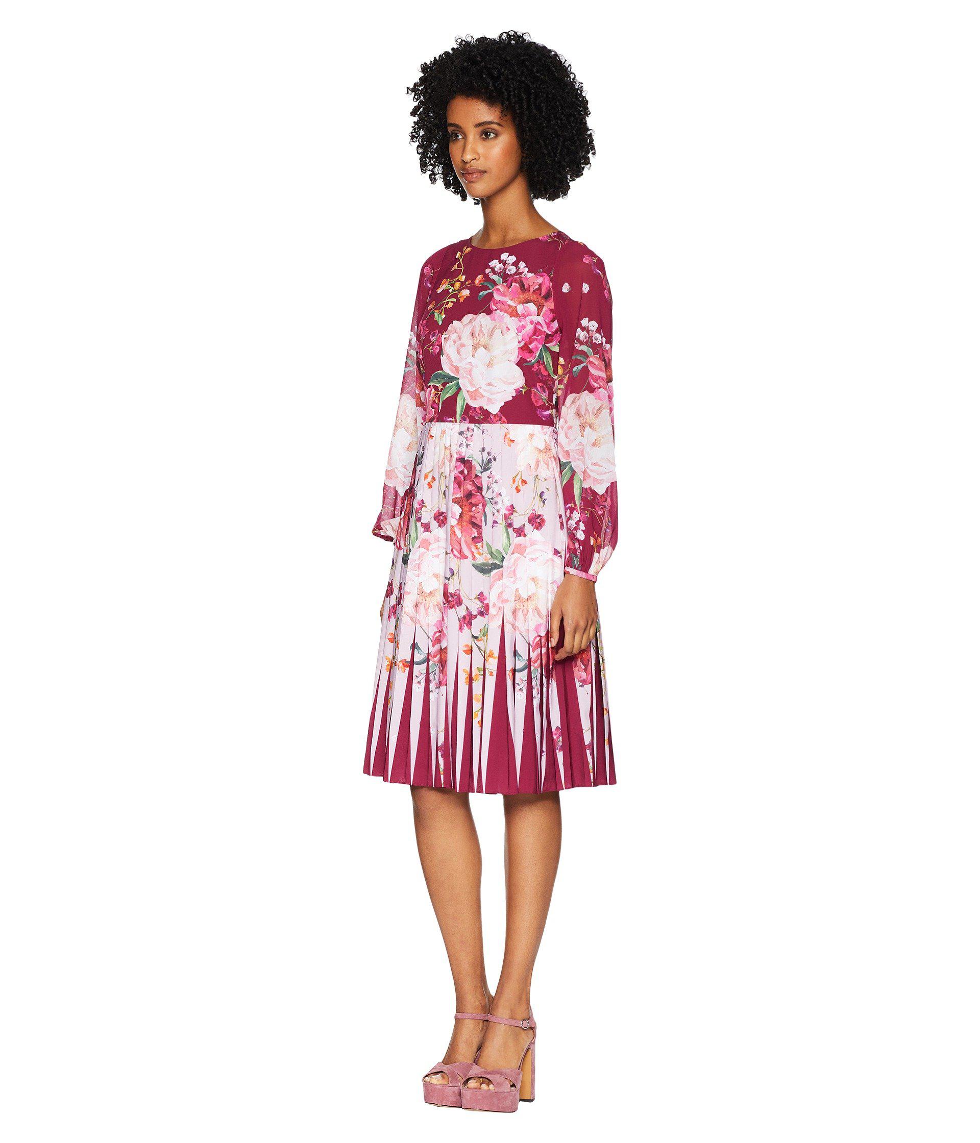 esperan serenity contrast pleat dress