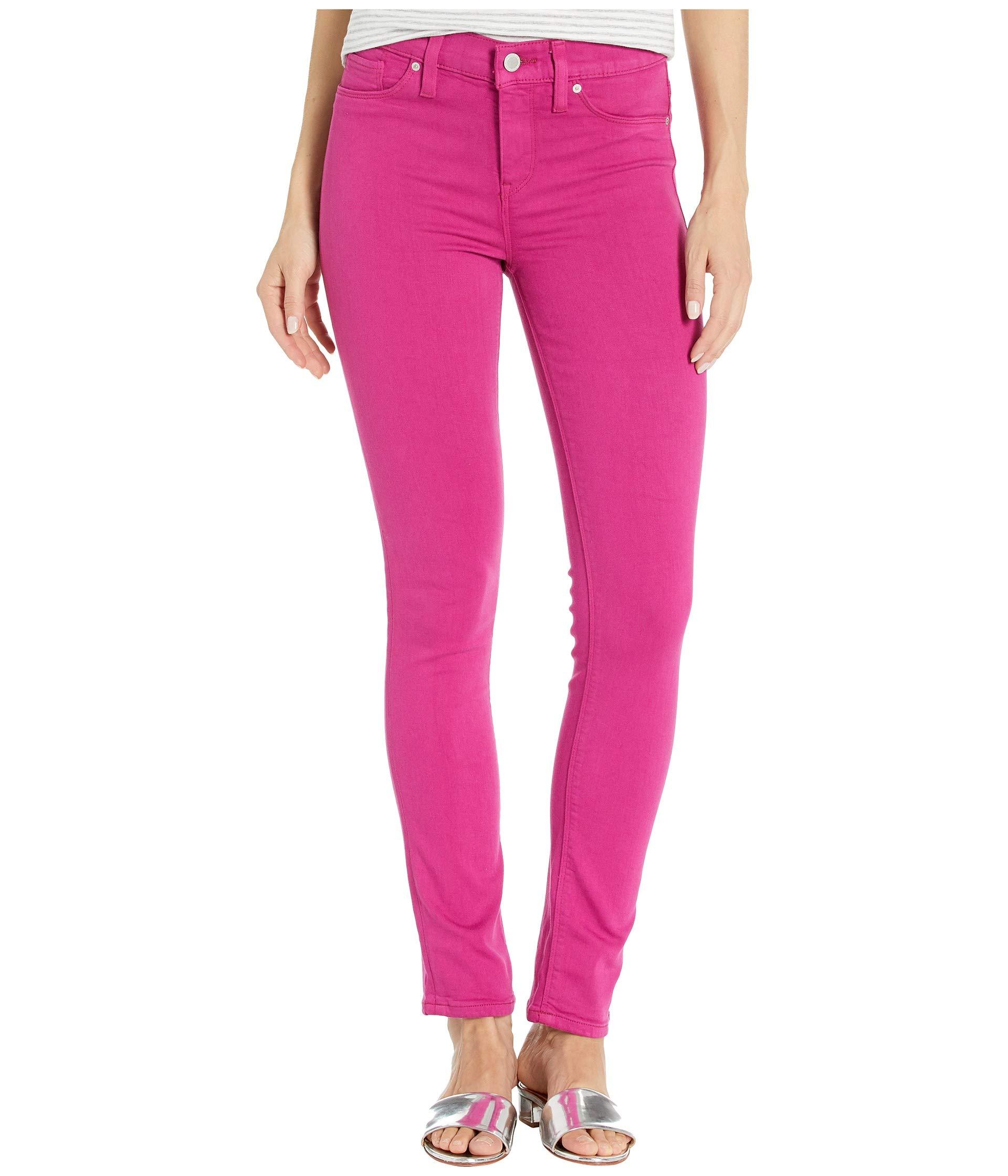 Hudson Jeans Denim Nico Mid-rise Ankle Skinny Jeans In Magenta in Pink ...