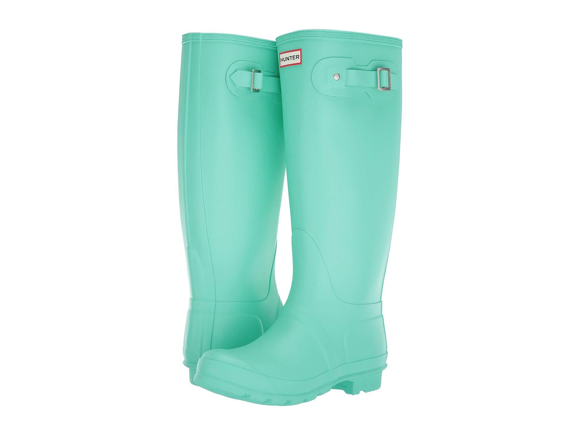 HUNTER Rubber Original Tall Wide Leg Rain Boots (black) Women's Rain Boots in Blue Lyst