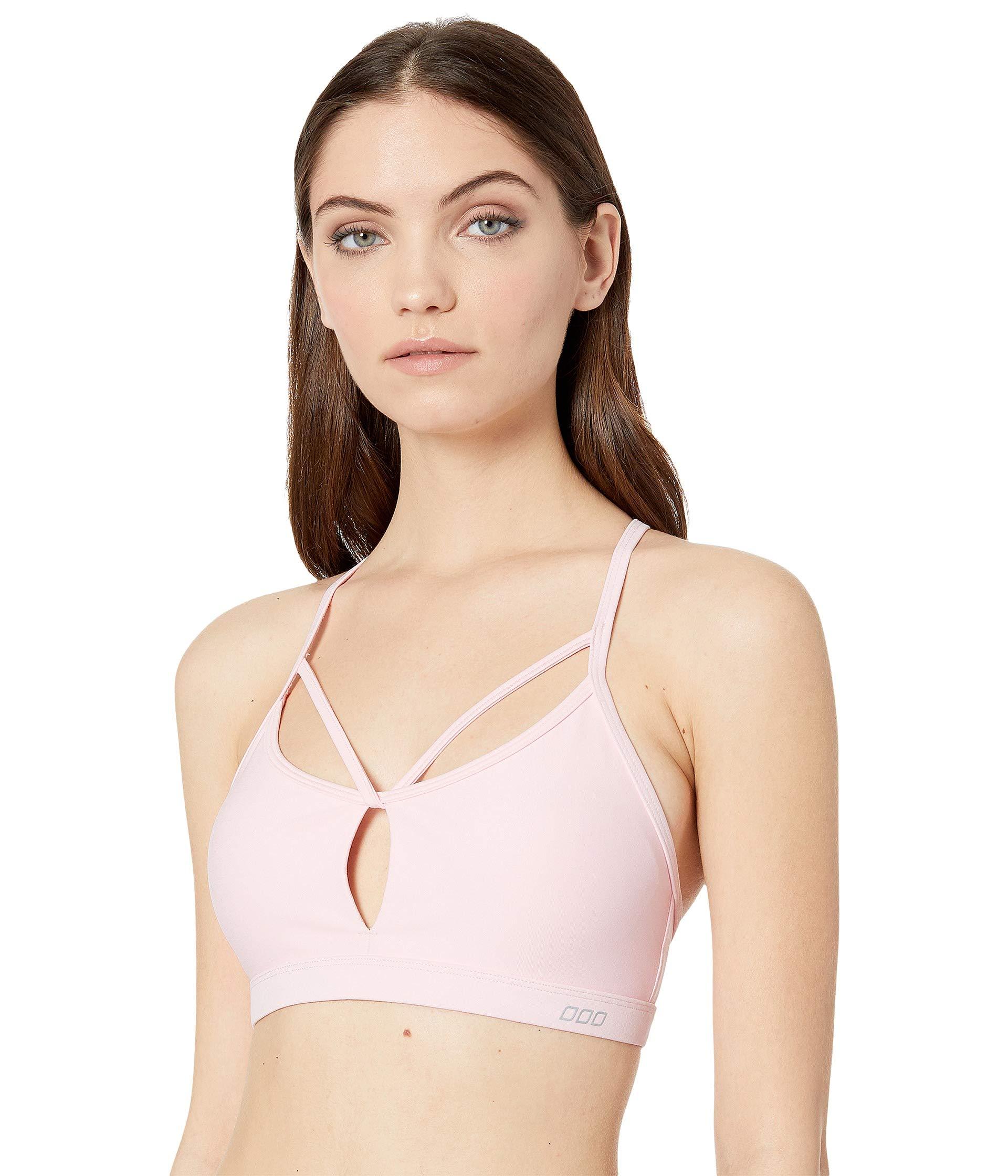 Lorna Jane Cotton Squad Sports Bra in Pastel Pink Marl ...