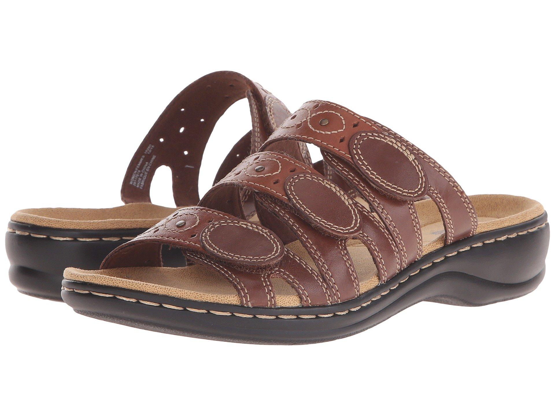 Clarks Leisa Cacti Q Flat Sandals in Brown - Save 35% - Lyst