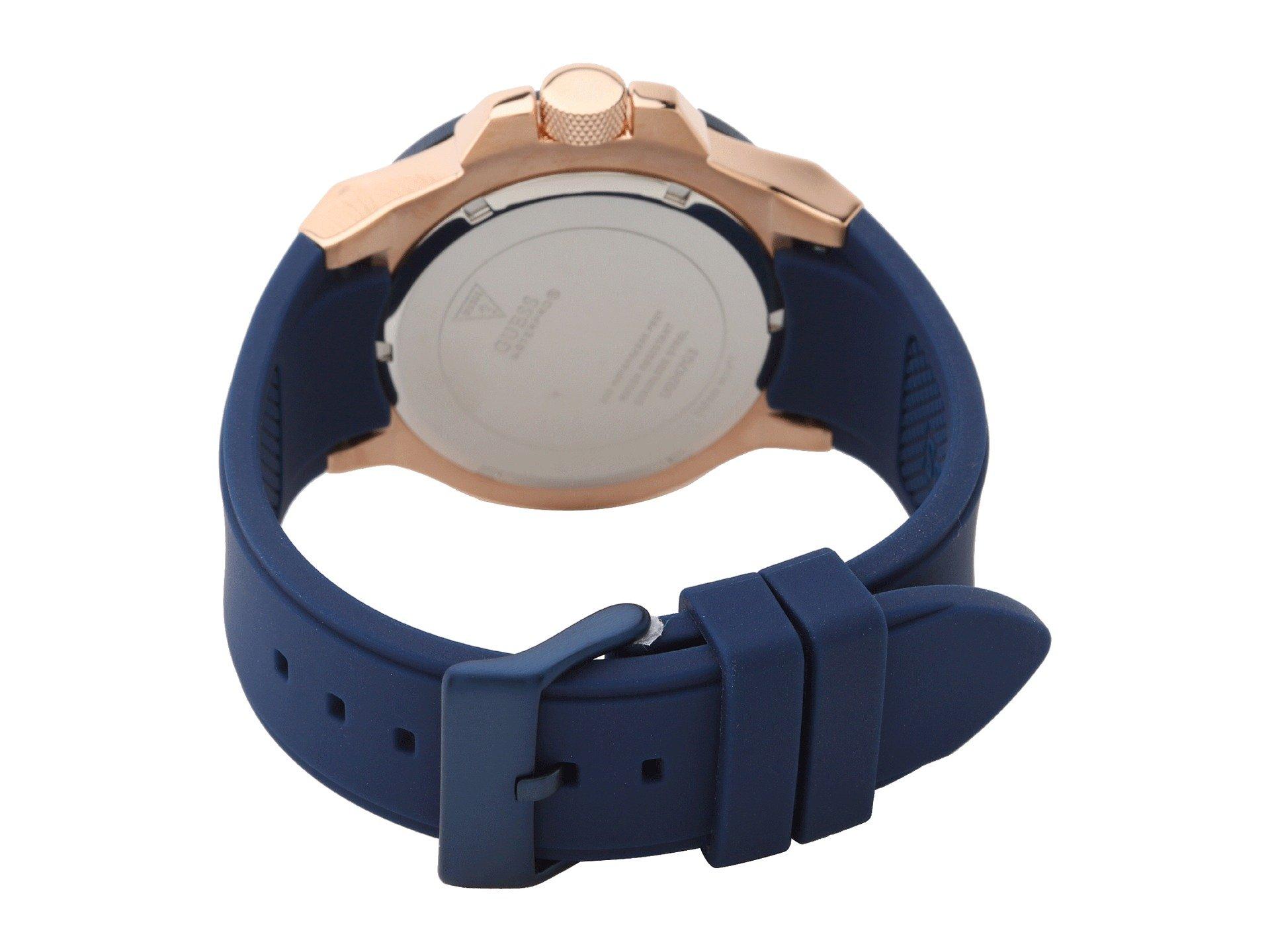 Guess U0247g3 Rigor Standout Sport Casual Watch in Blue for Men - Lyst
