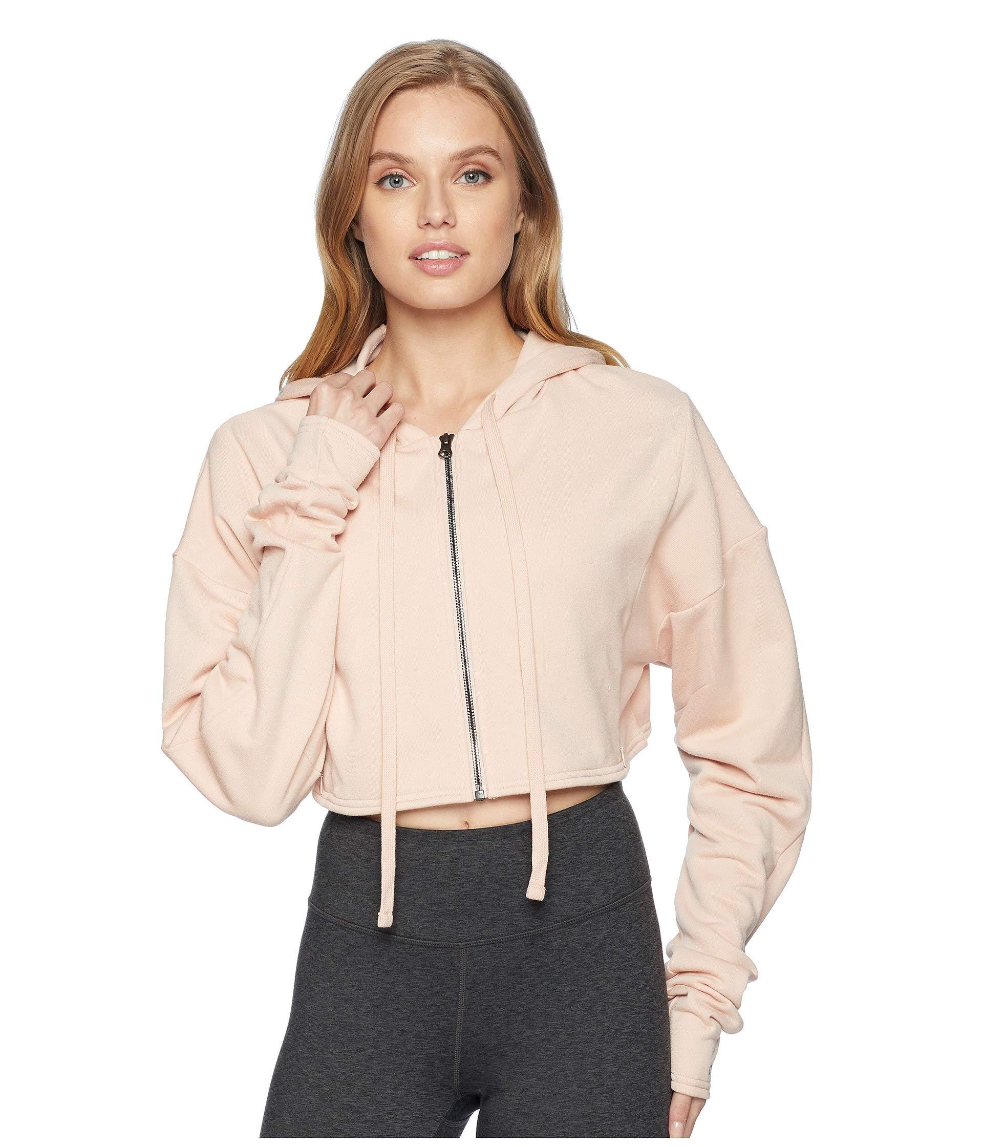 Alo Yoga Cotton Extreme Crop Jacket in Orange Lyst