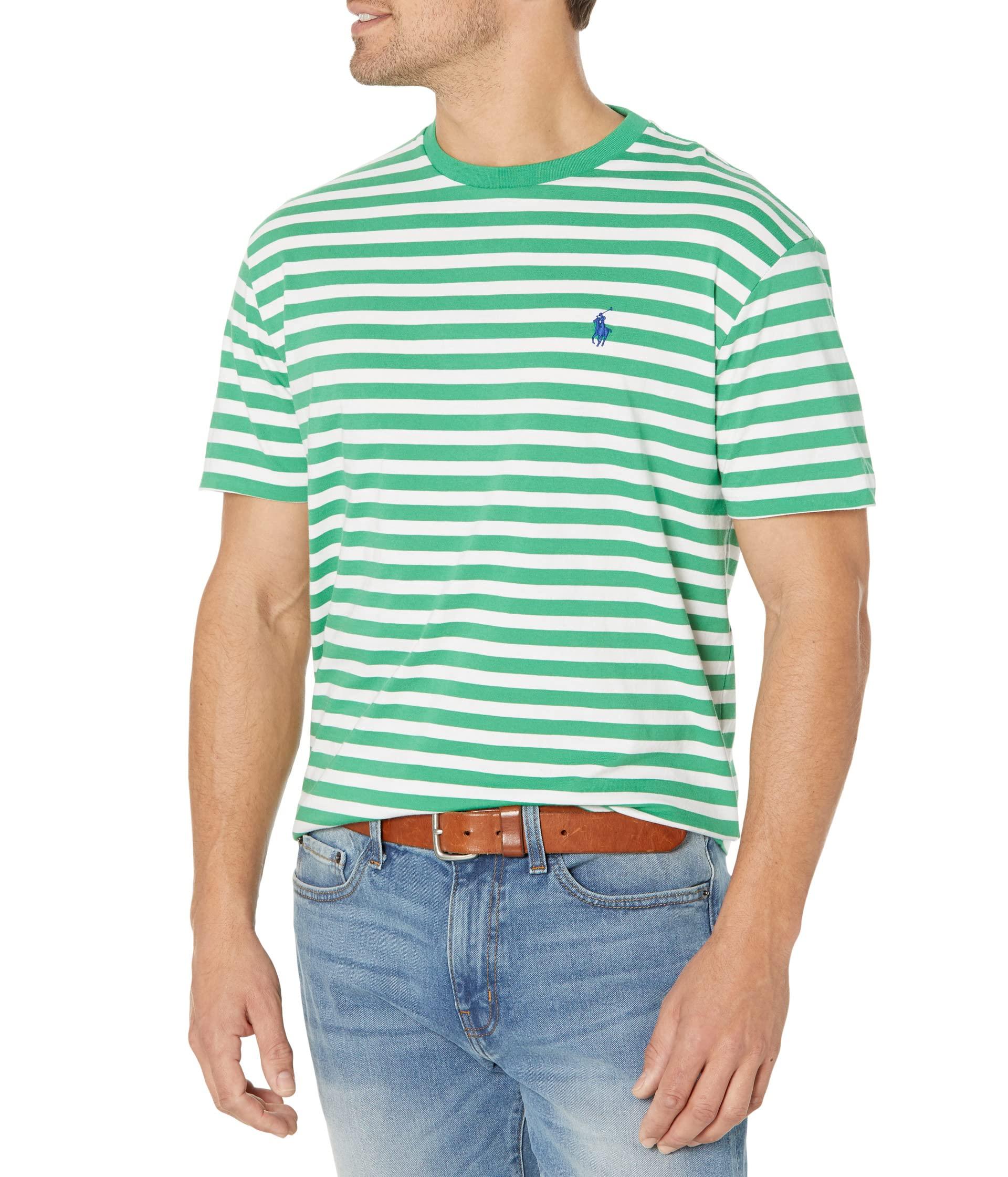 Polo Ralph Lauren Classic Fit Striped Jersey T-shirt in Green for Men | Lyst
