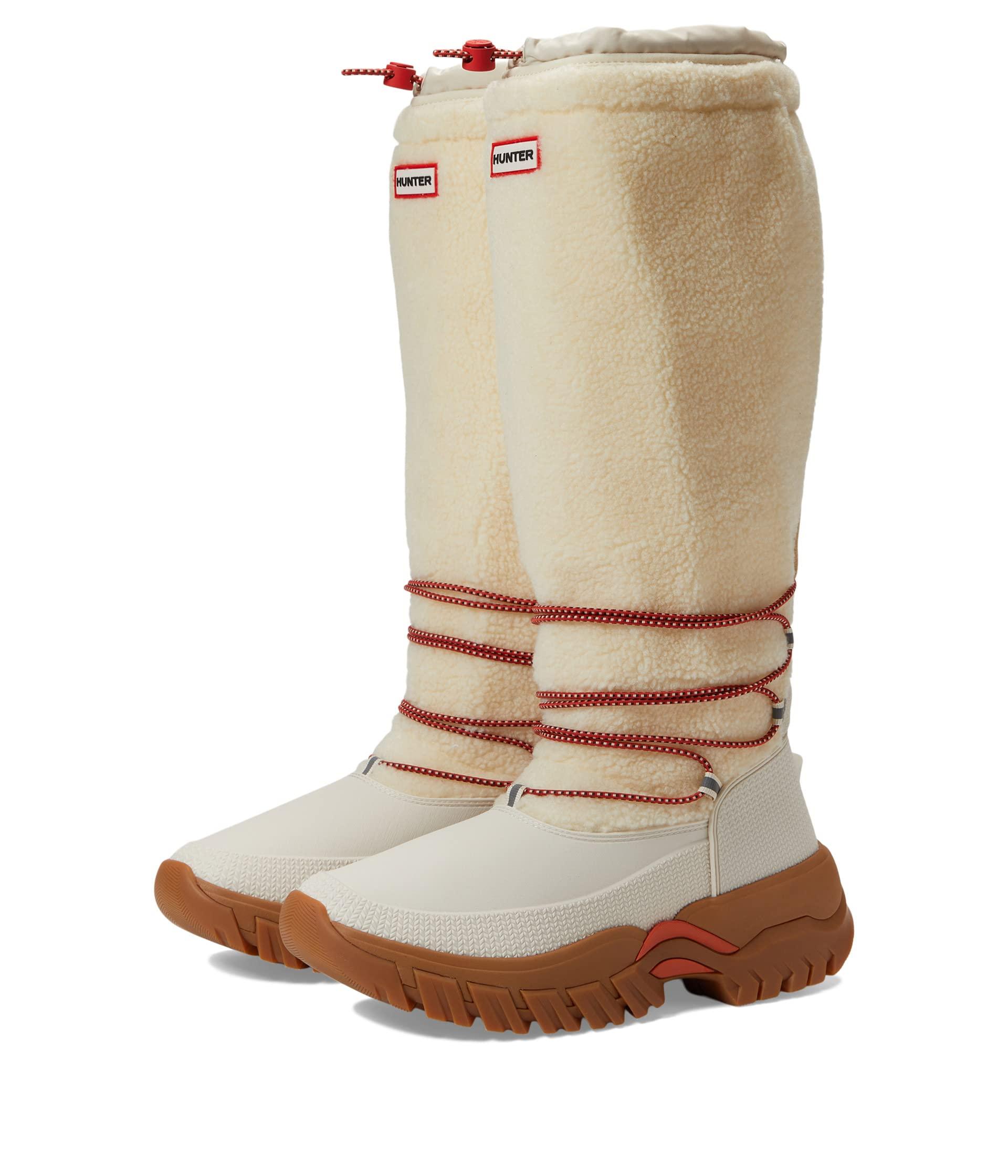 HUNTER Wanderer Tall Sherpa Snow Boot in Natural Lyst